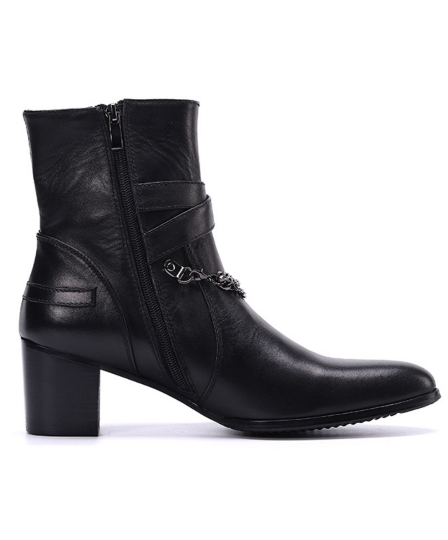 cross belt smooth boots EN2081