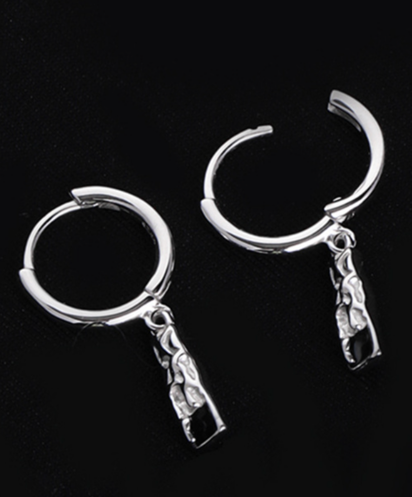 sterling silver wave pattern earrings EN2343