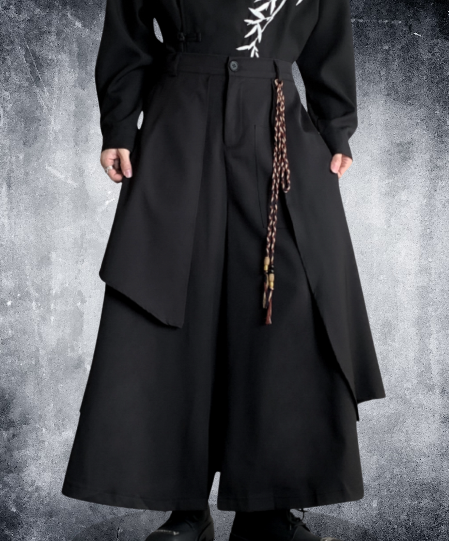 【style57】dark mode outfit set EN1854(jacket + sweater + pants set)