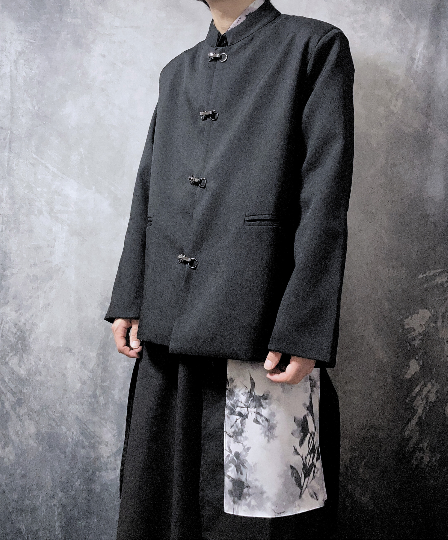 【style68】dark mode outfit set EN1892(jacket + shirt + pants set)