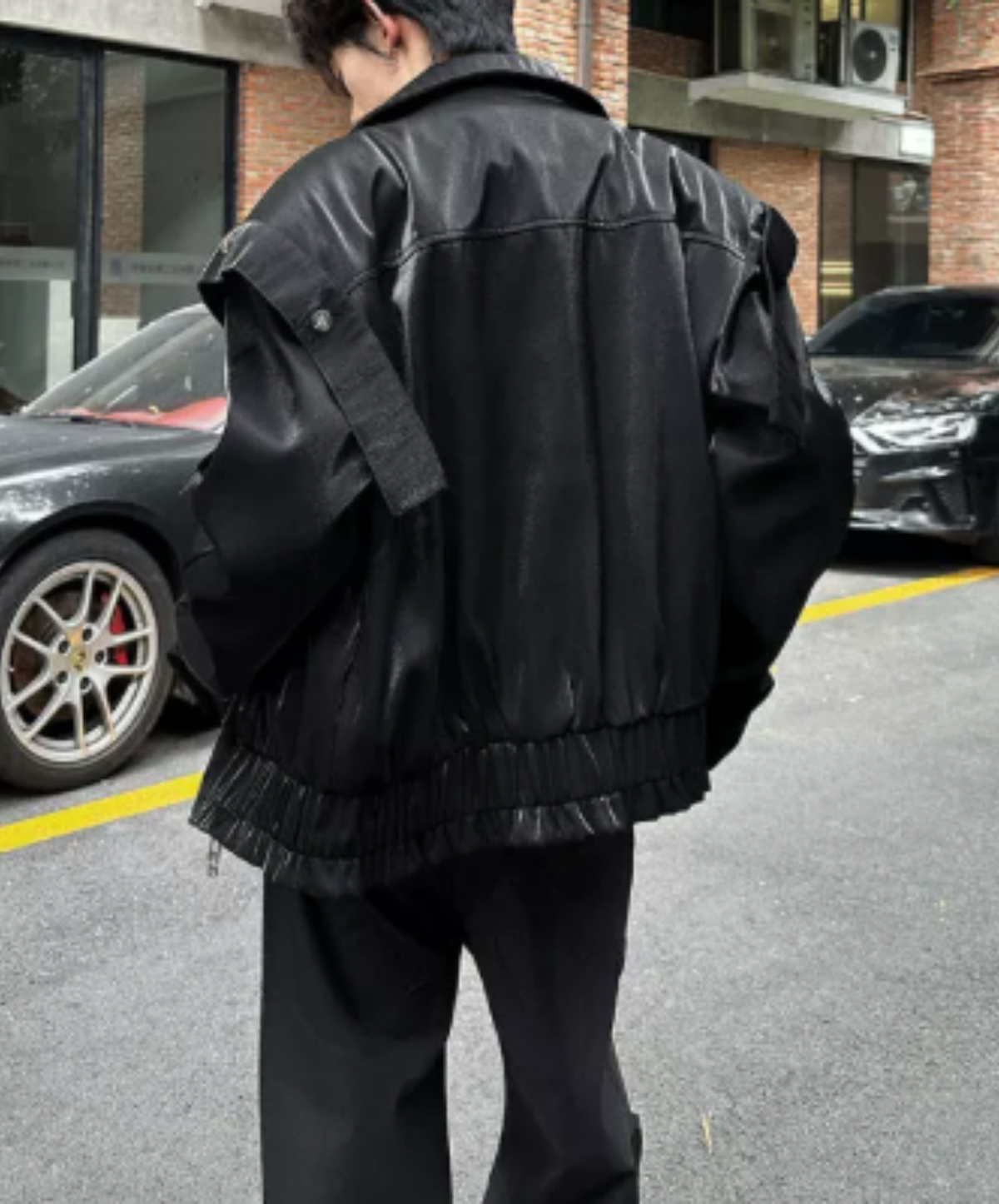 layered shoulder design jacket EN3182