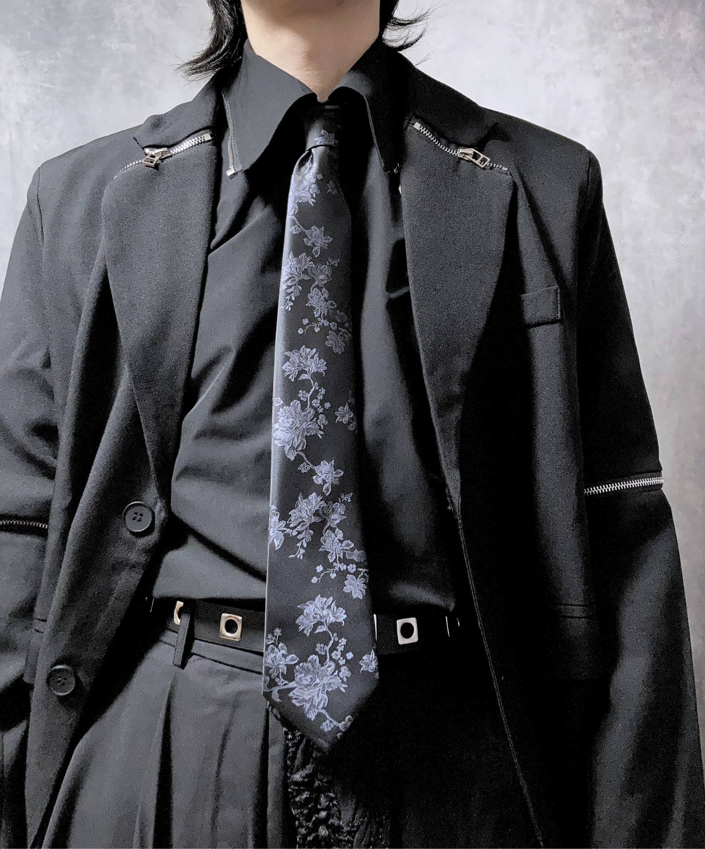 dim darkness flower necktie EN1907