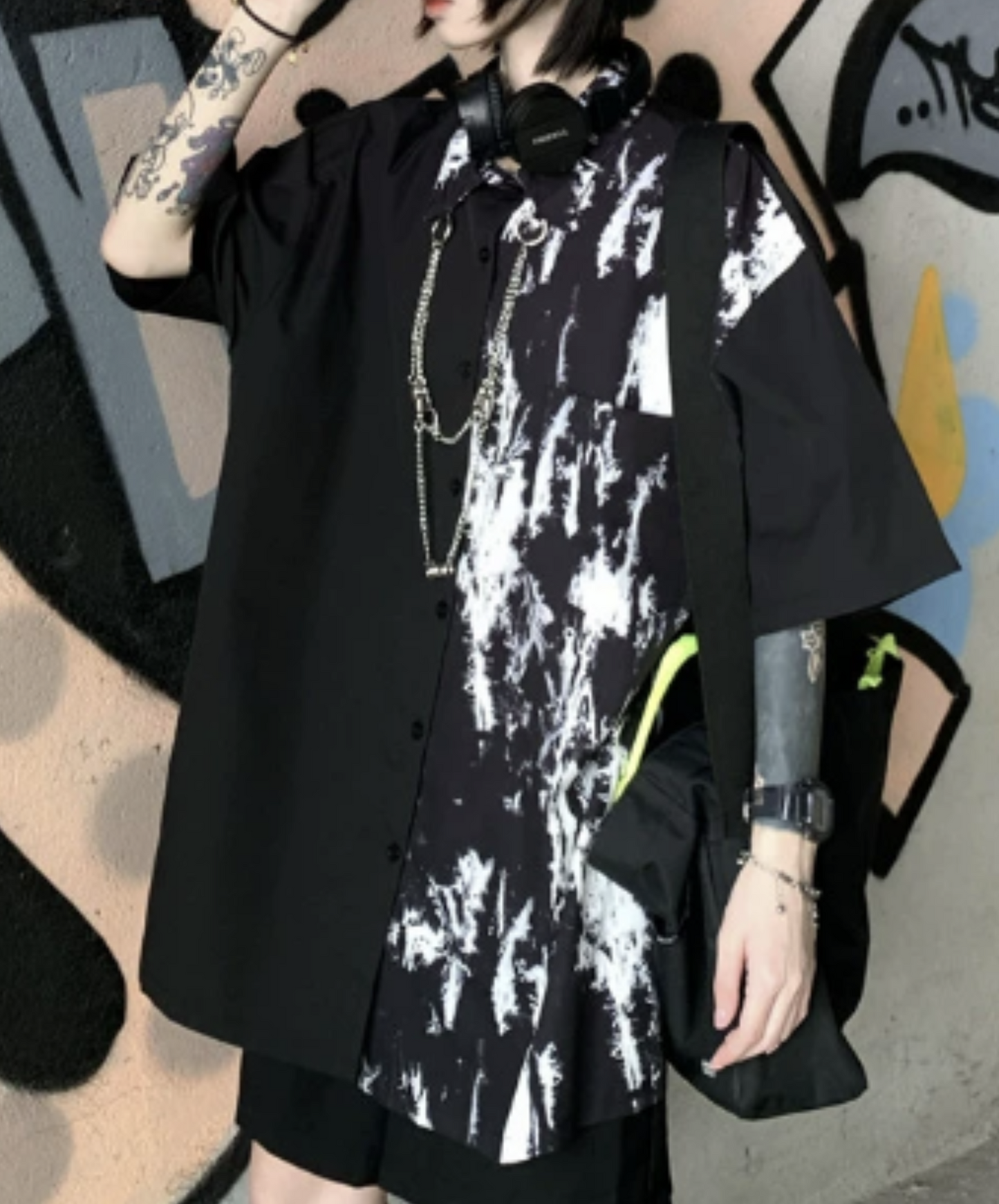 half ink dyeing shirt EN1076