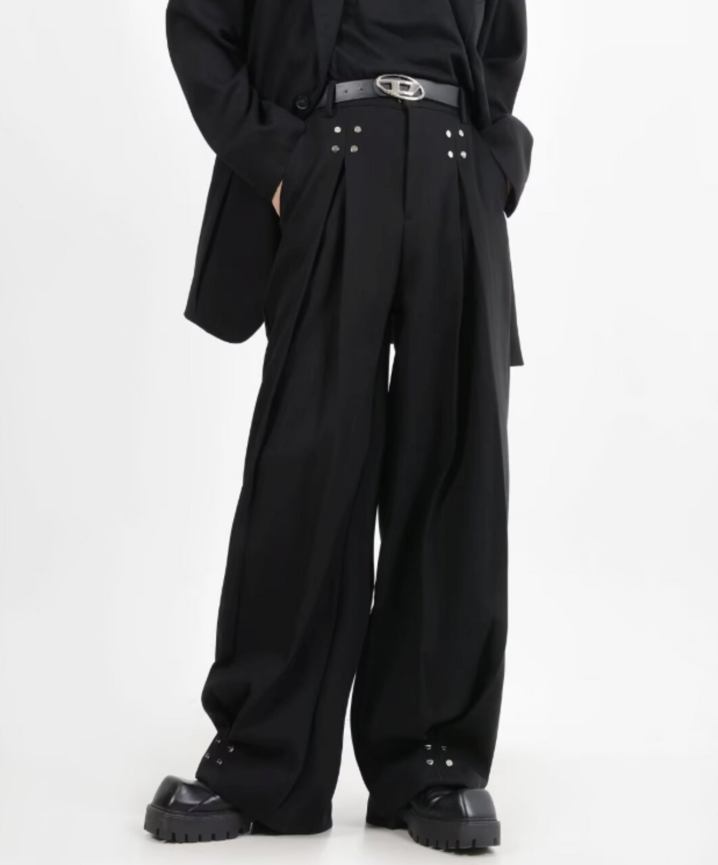 metal rivet tack slacks pants EN1955