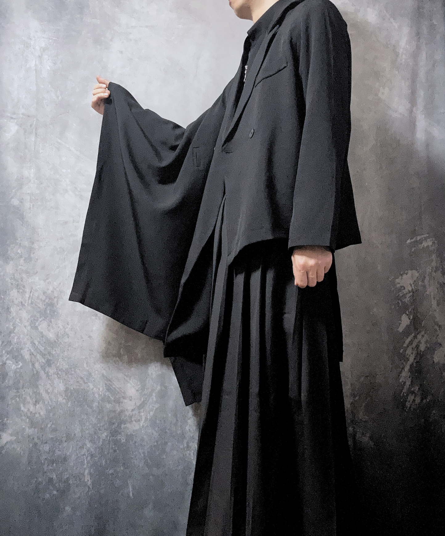 【style67】dark mode outfit set EN1891(jacket + shirt + skirt set)