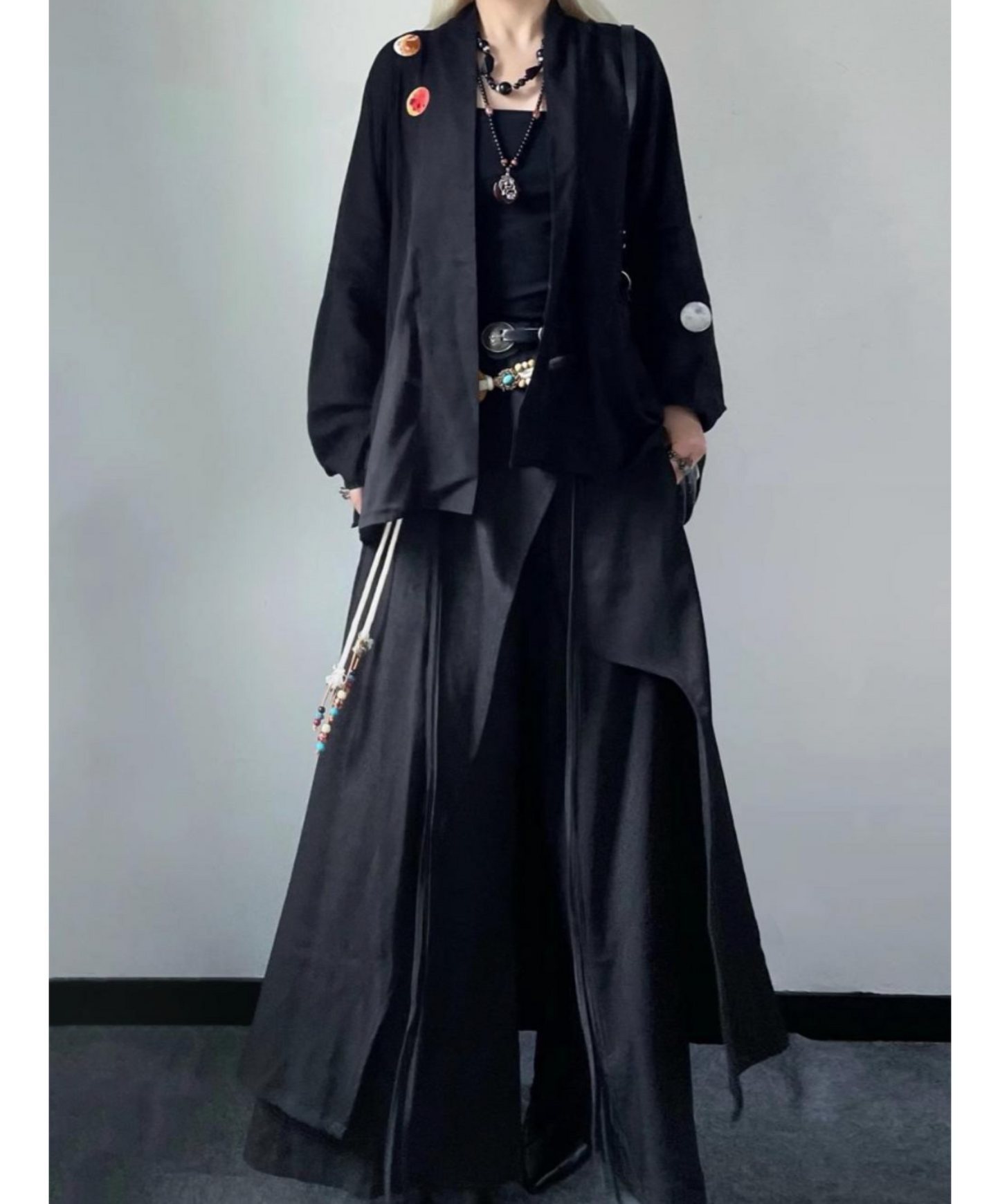 dark retro hakama pants EN2411