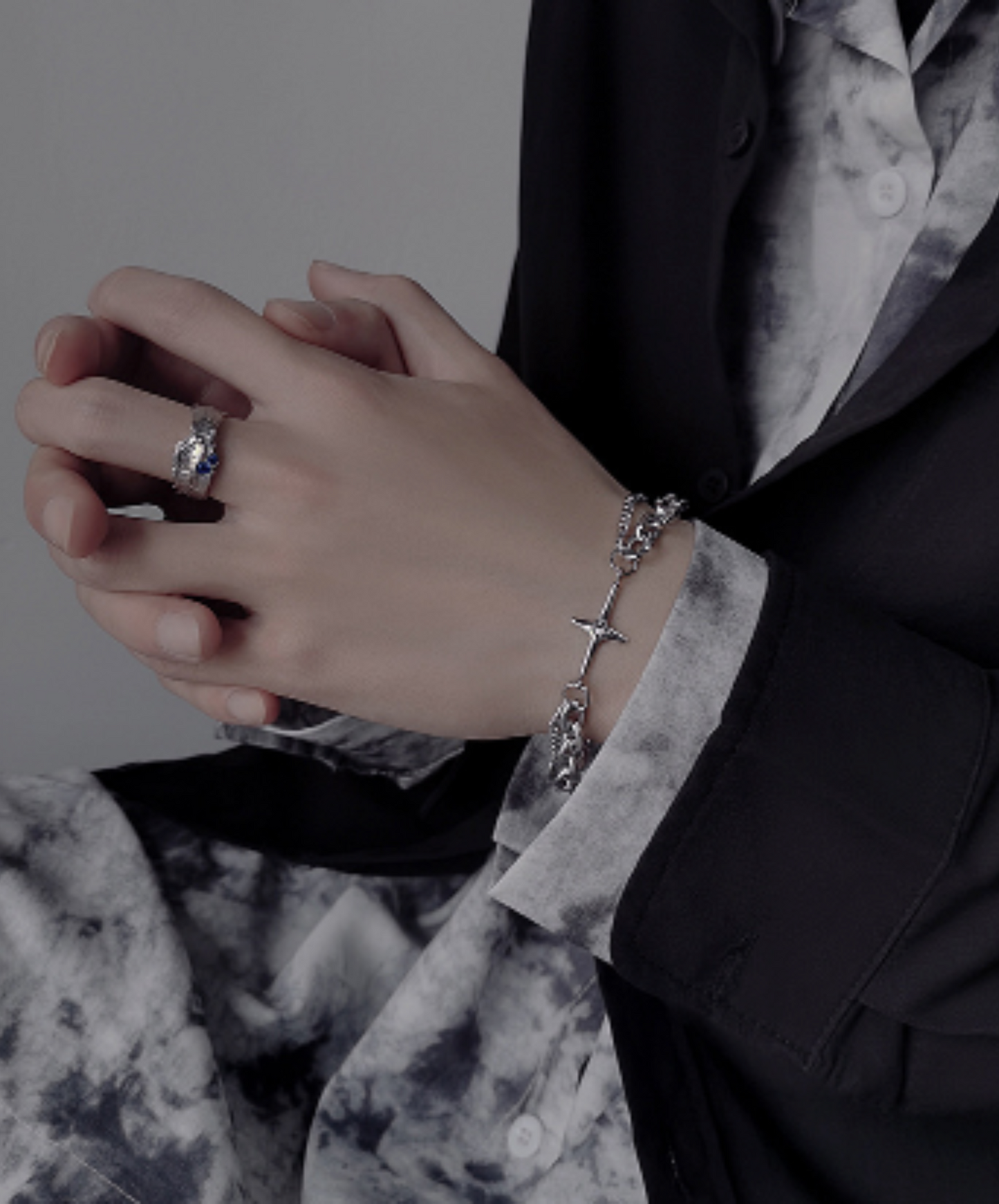 cross x double chain bracelet EN2027