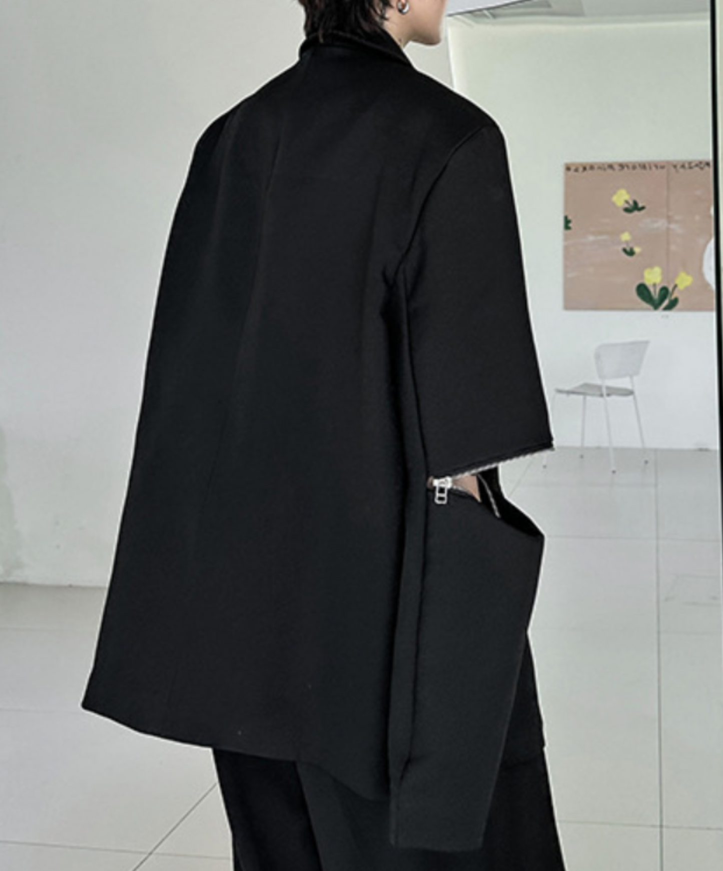 dark metal zipper decoration jacket EN1481