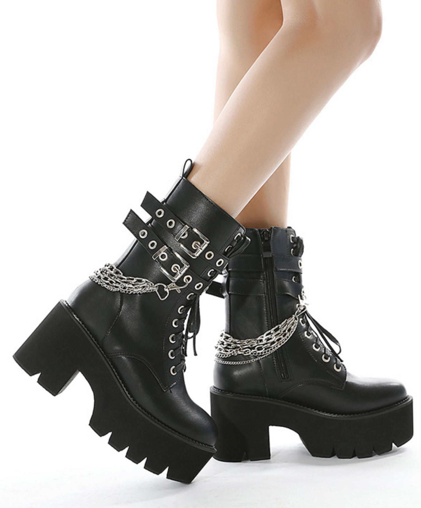 double belt x multiple chain boots EN2396
