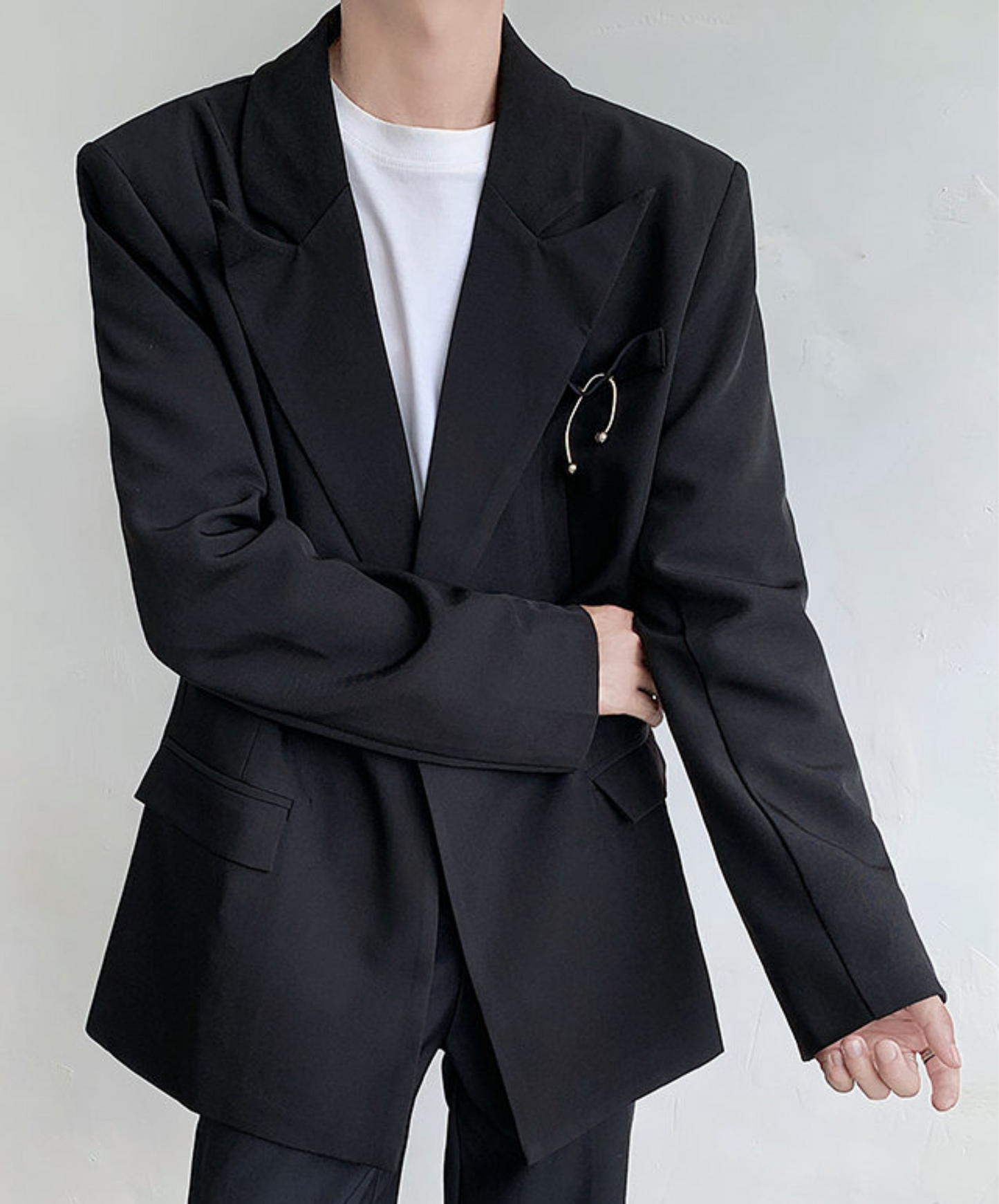 sharp lapel collar jacket EN2367