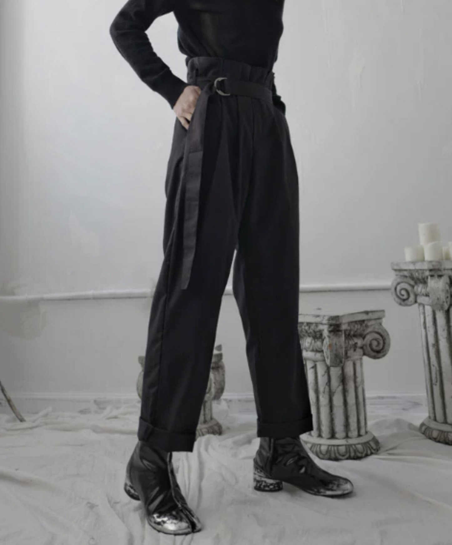 dark high waist pants EN1073