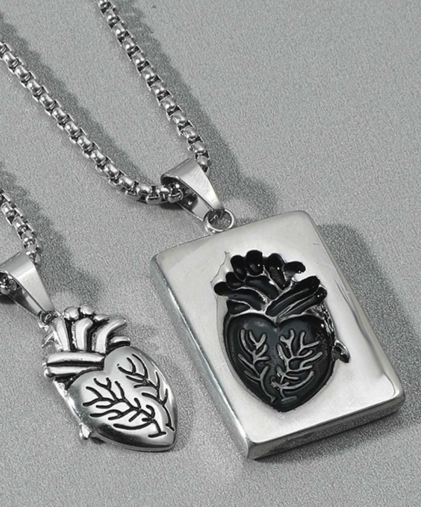 heart couple pendant necklace EN2264