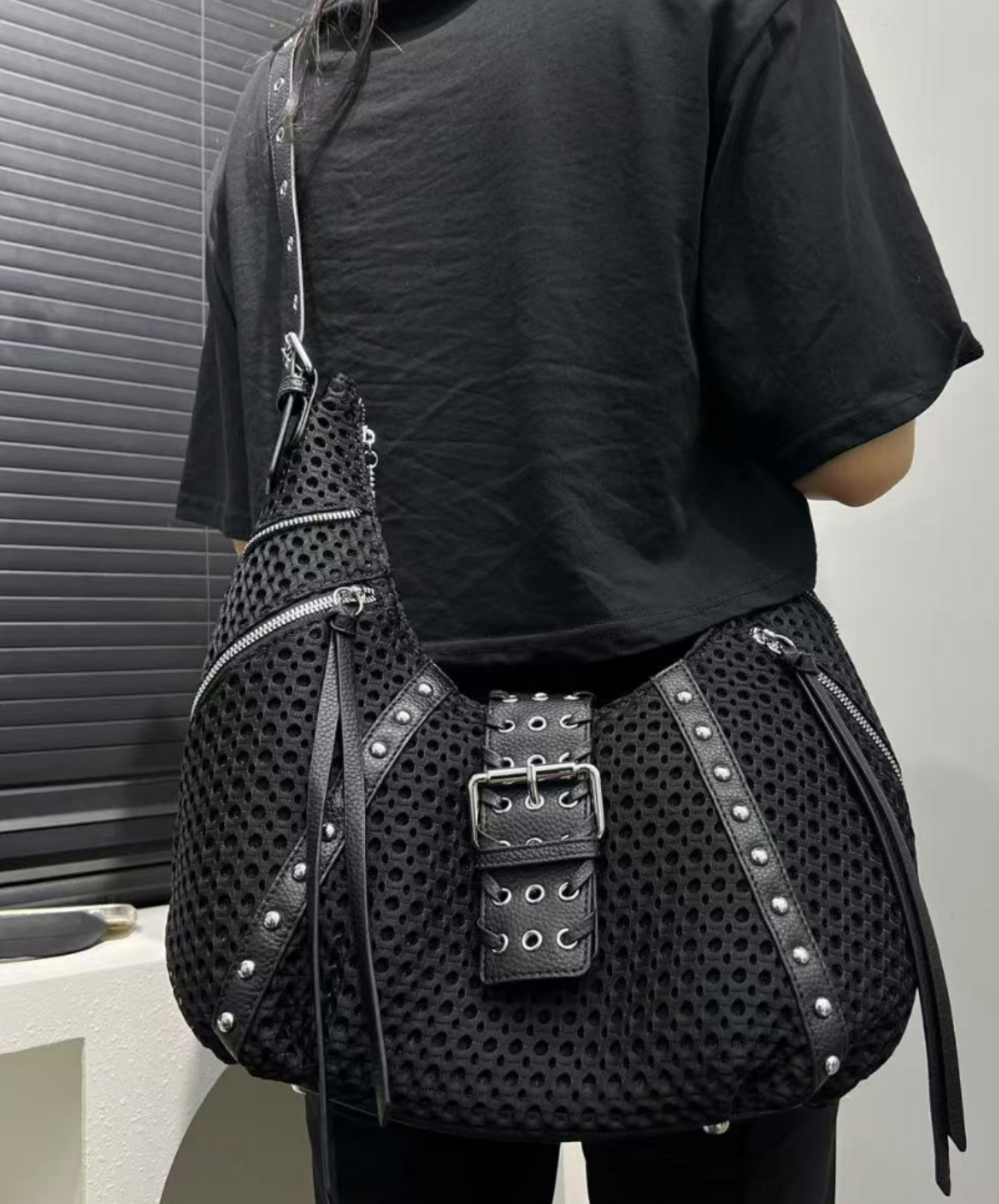 large capacity mesh tote bag EN2303