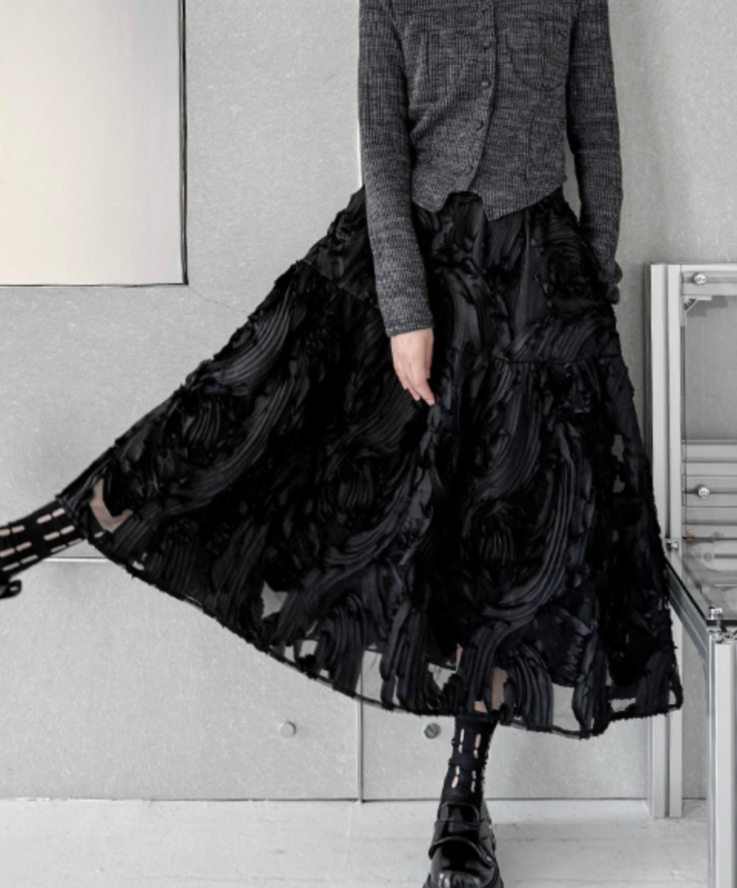 unique three-dimensional design skirt EN2275