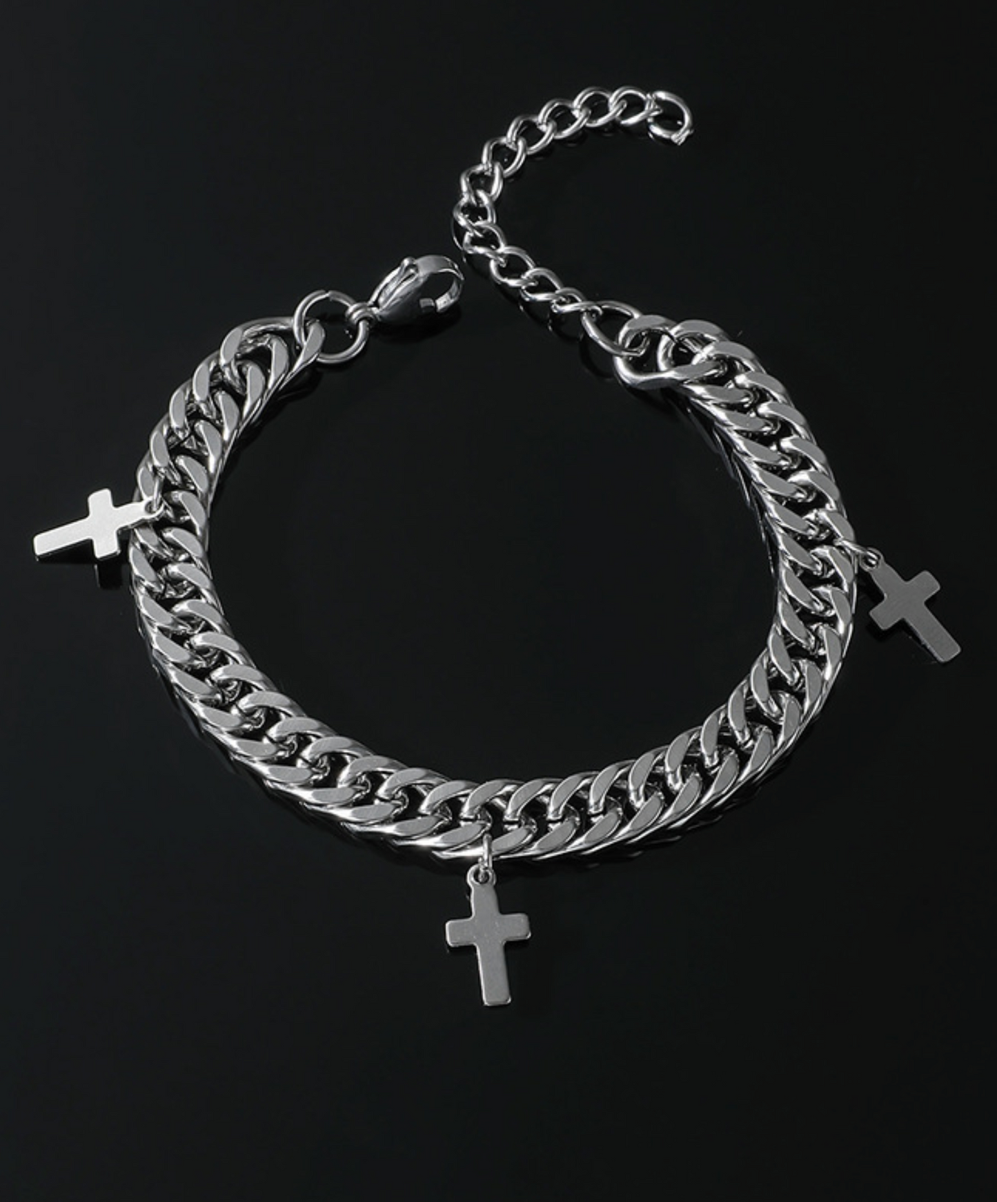 thick chain cross bracelet EN2513