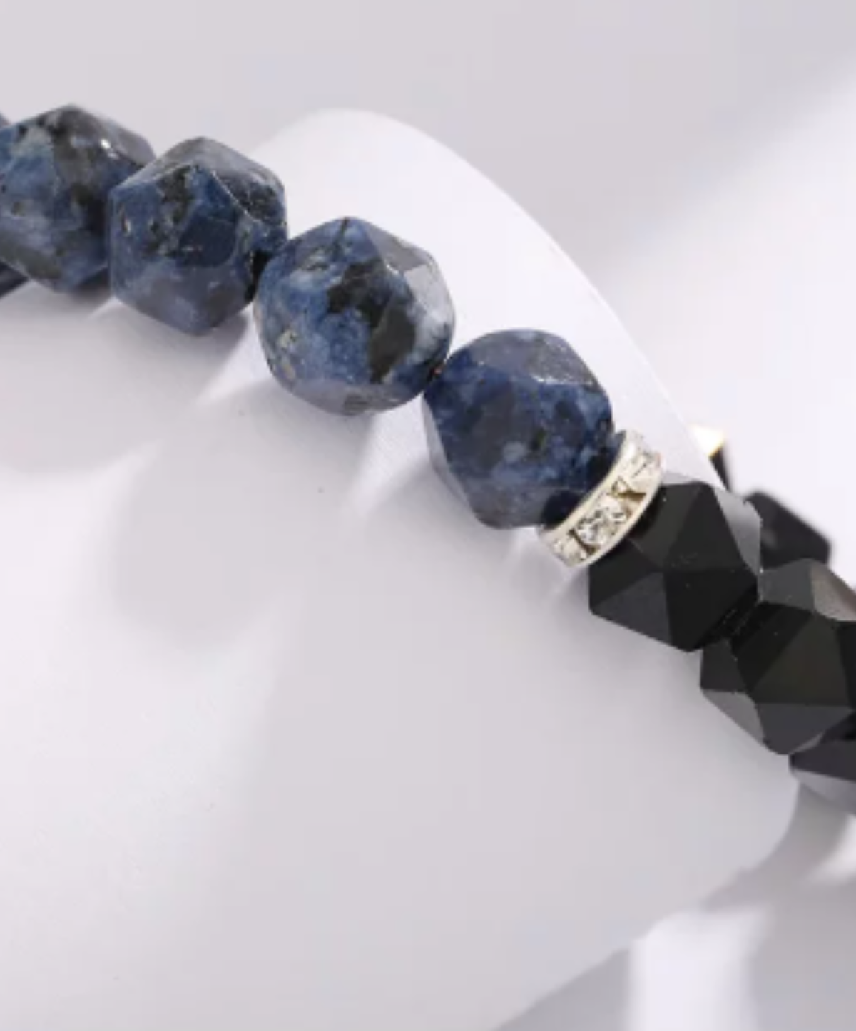 faceted bead bi-color bracelet EN3213
