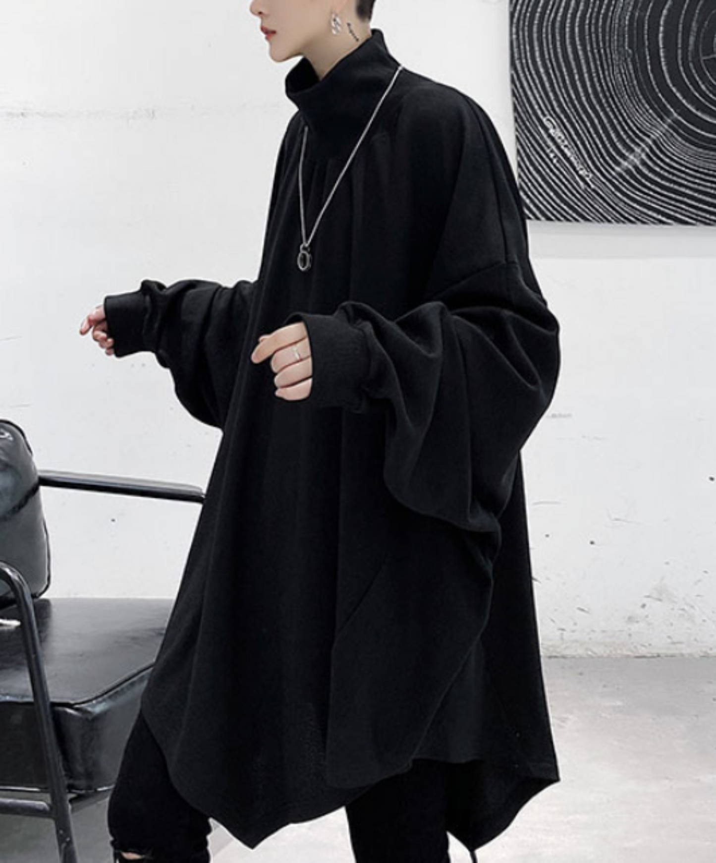 【style26】dark mode outfit set EN983( sweatshirts + skirt set)