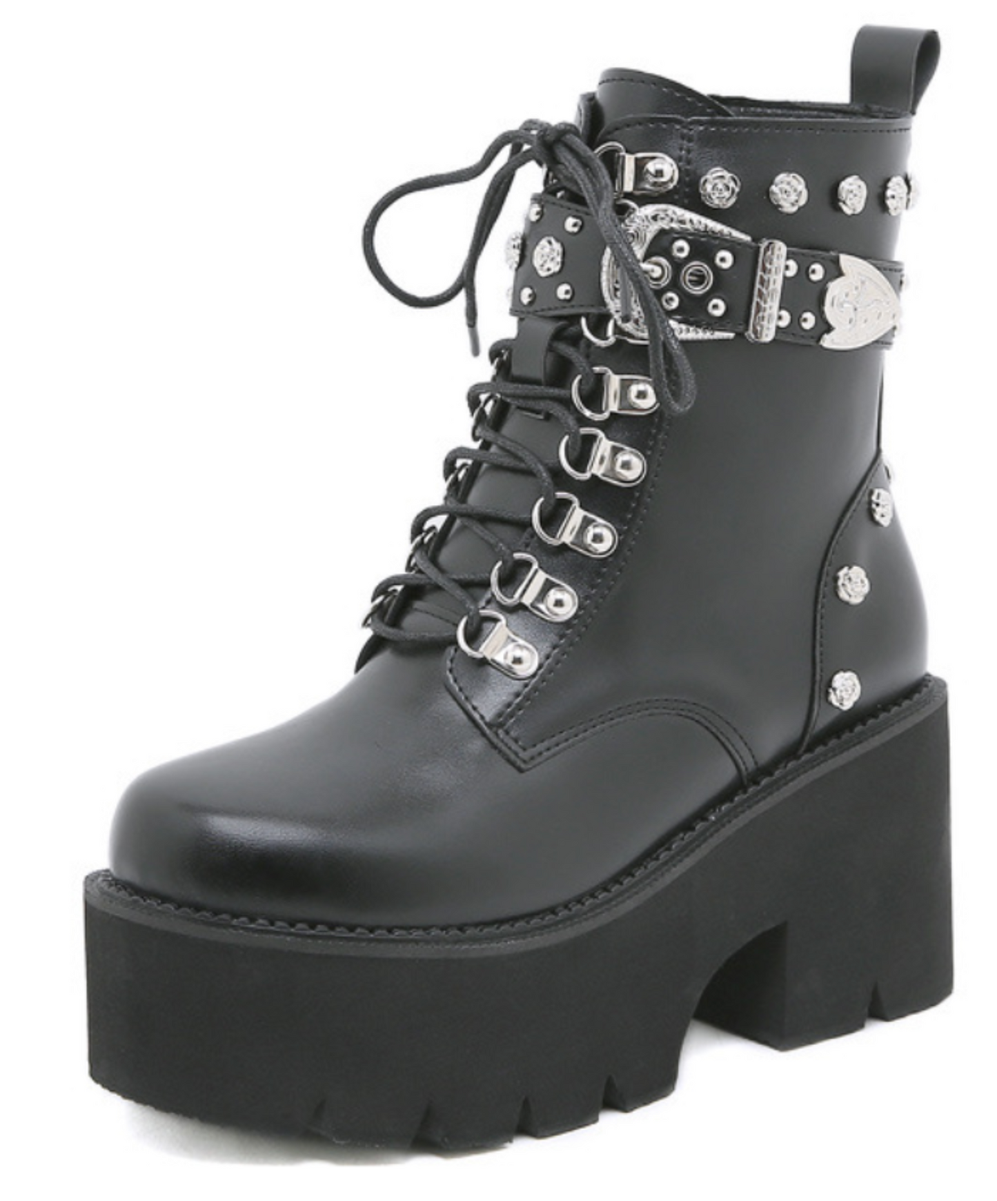 gorgeous metal part decoration boots EN2313