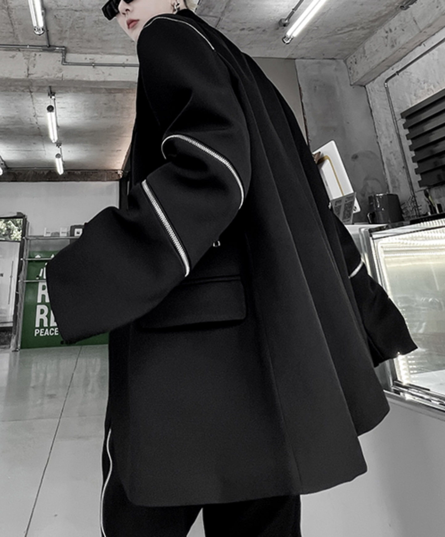 【style65】dark mode outfit set EN1884(jacket + shirt + pants set)