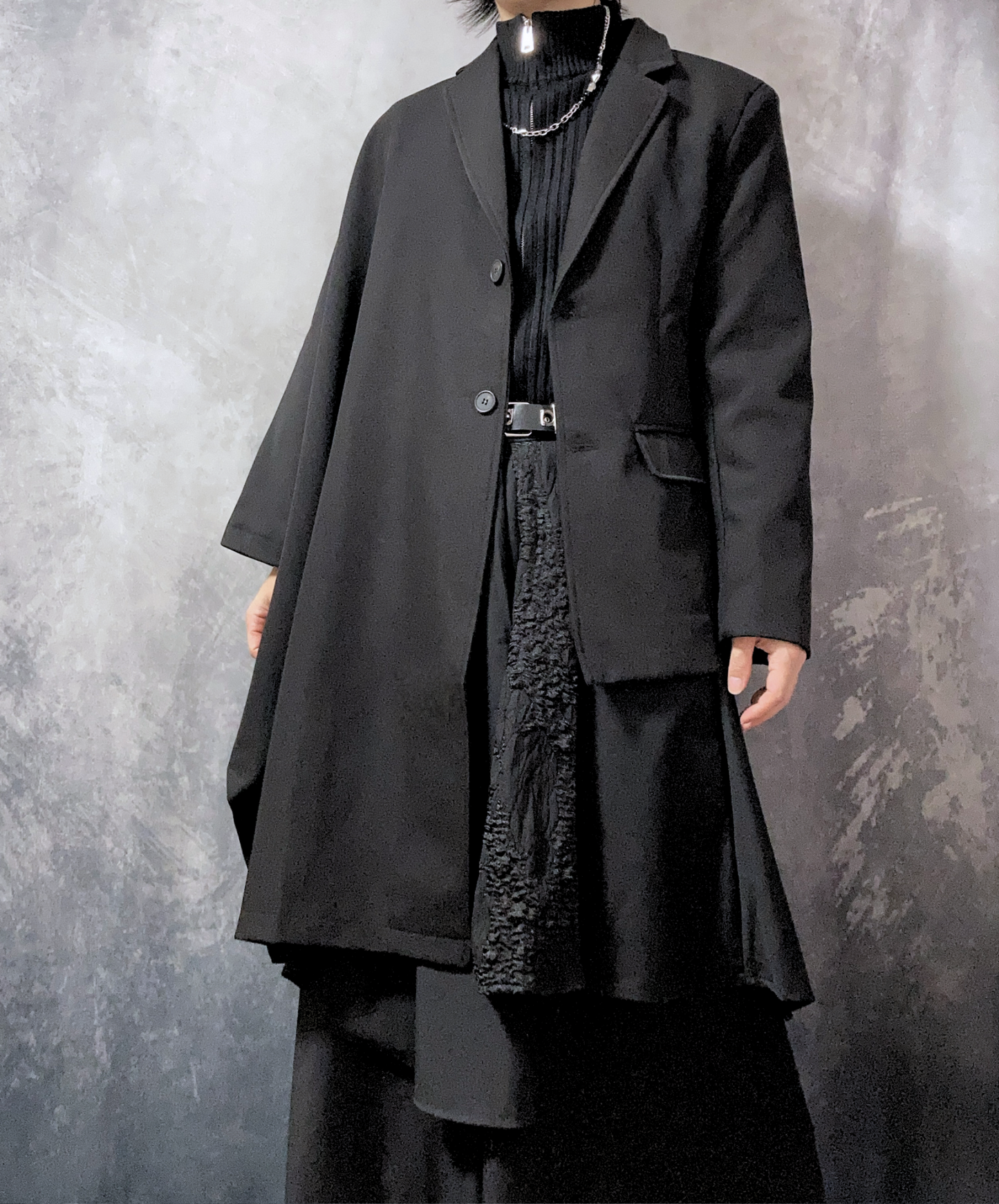 【style62】dark mode outfit set EN1877(jacket + sweater + pants set)
