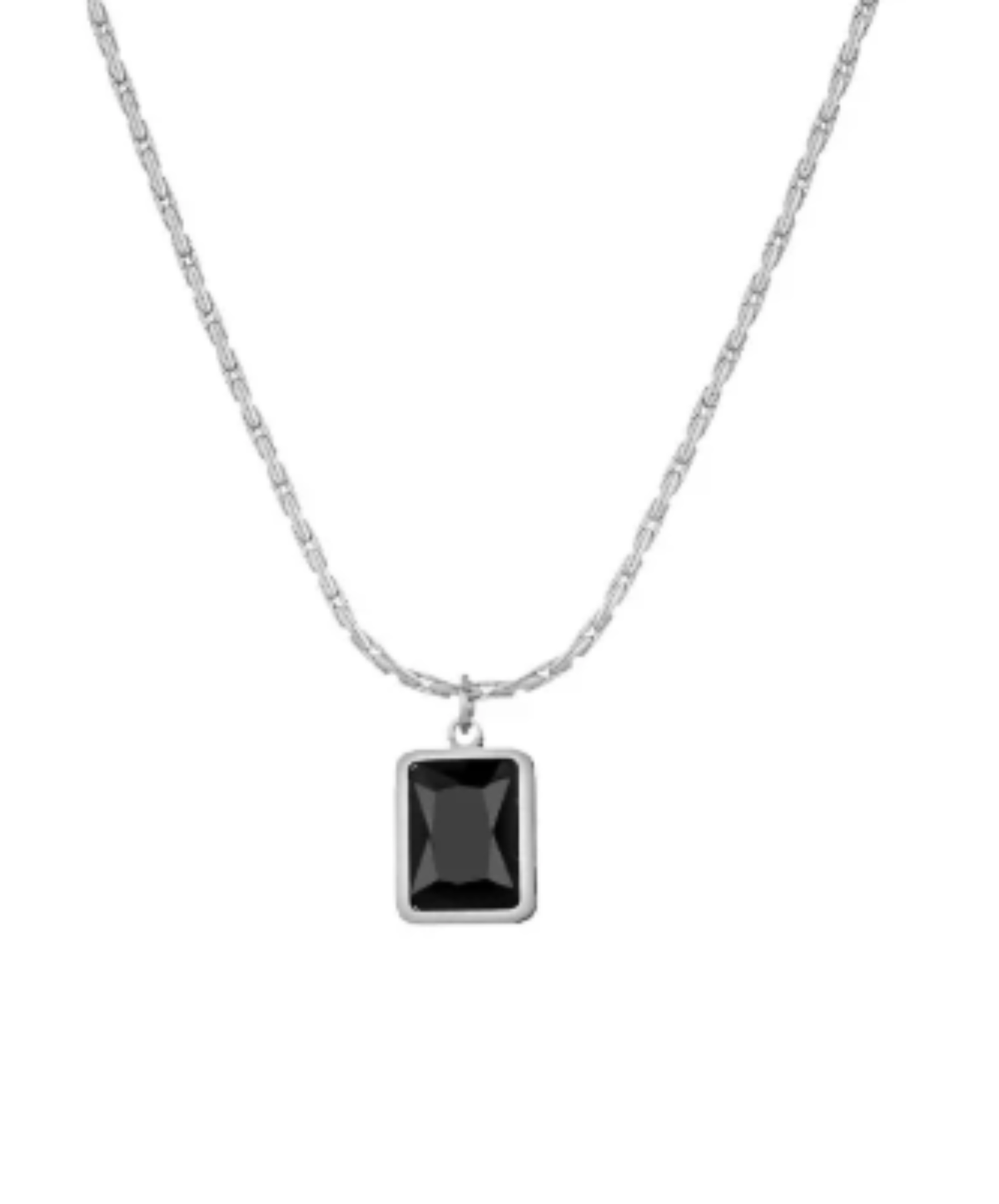 square-frame glasses with slim chains necklace EN3195