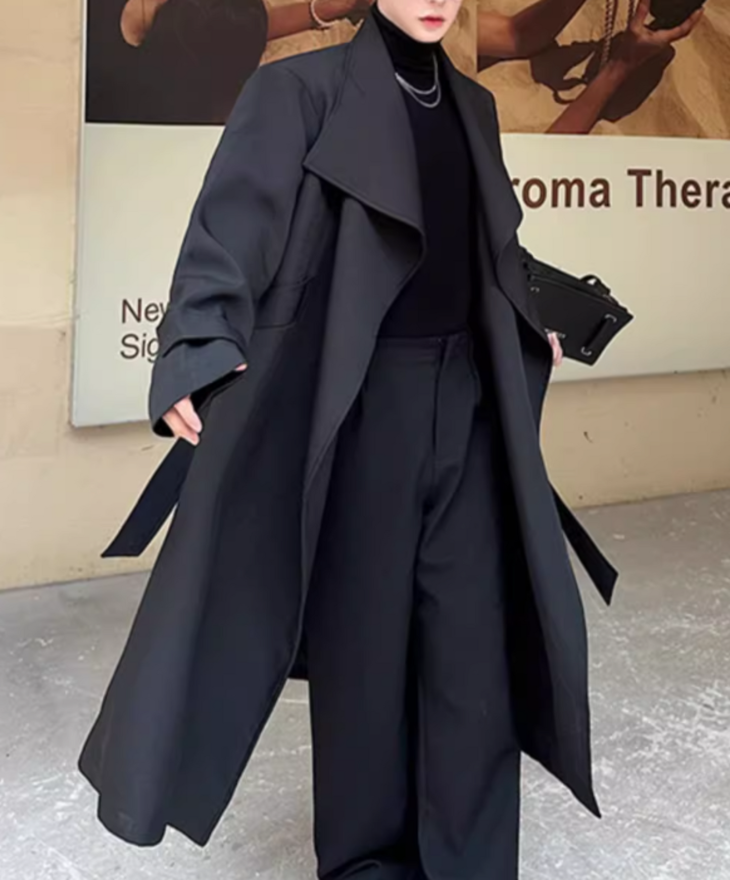 dark big collar coat EN1871