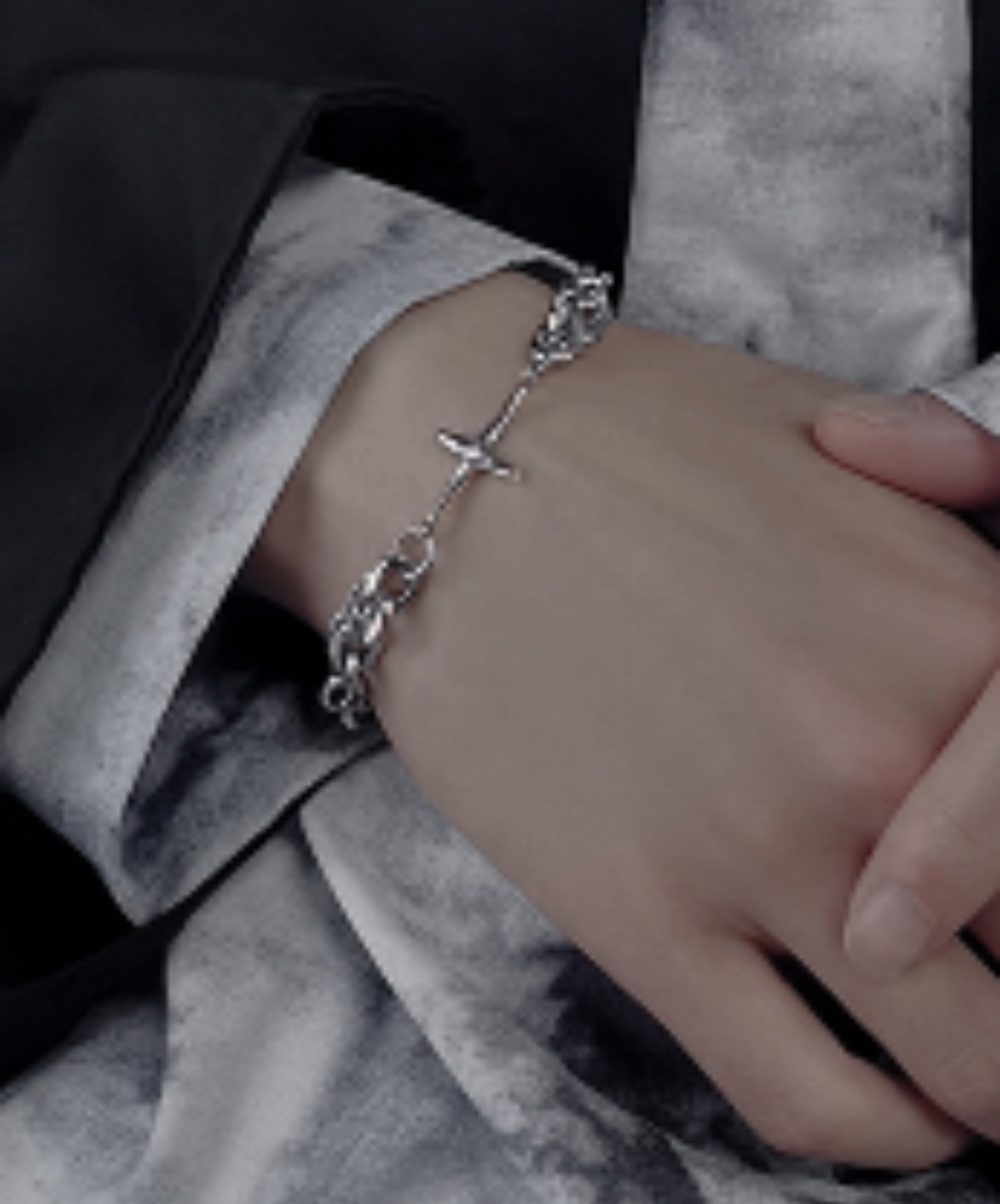 cross x double chain bracelet EN2027