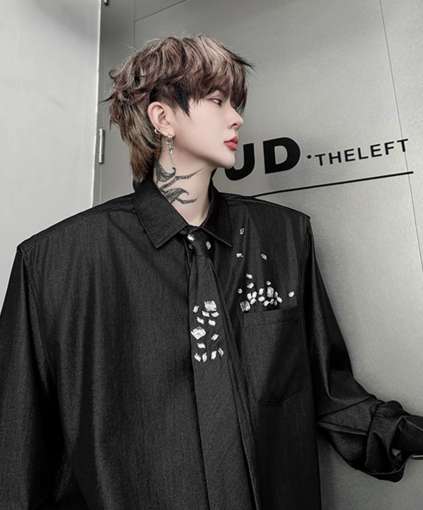 casual denim tie included shirt EN2470