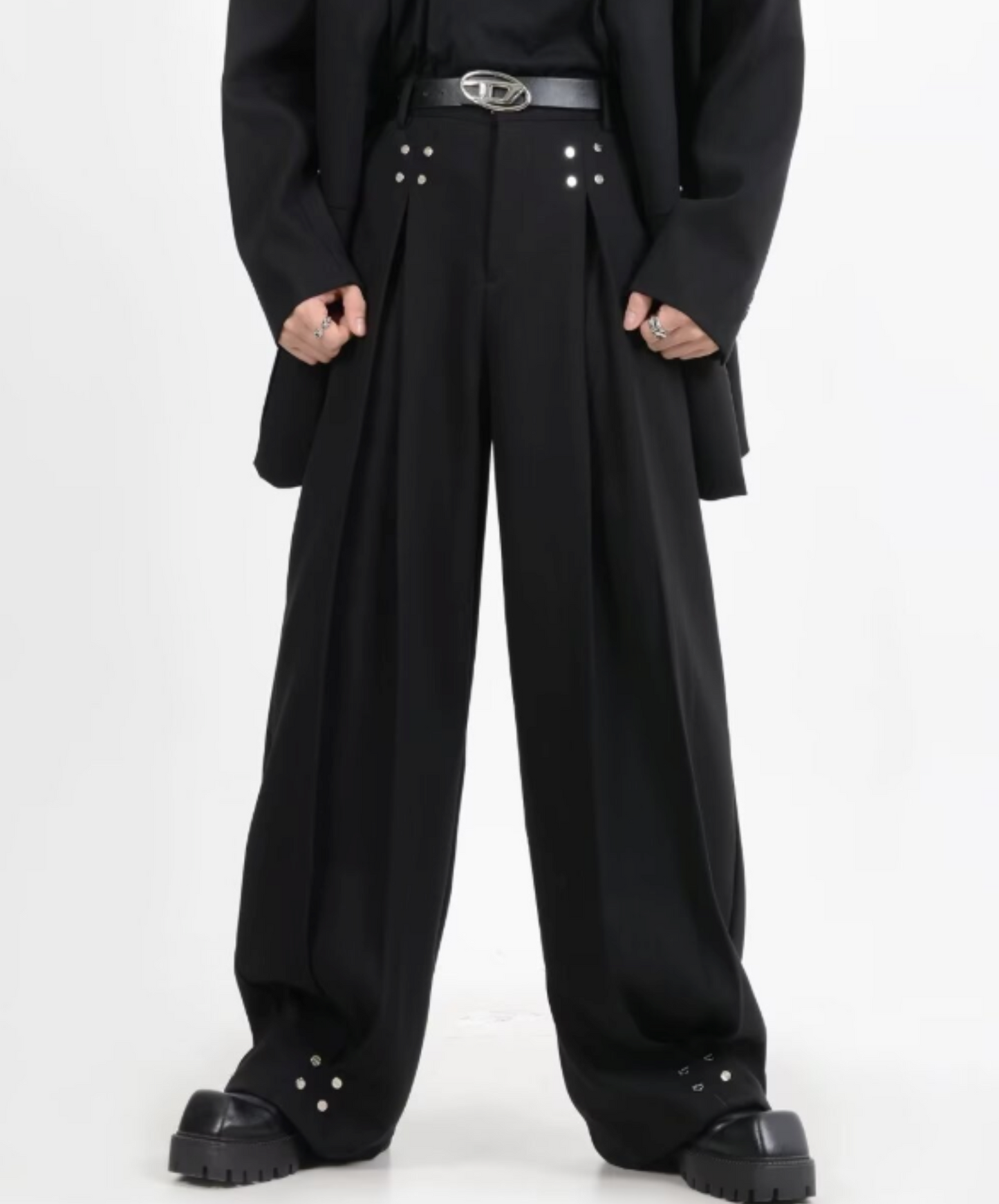 metal rivet tack slacks pants EN1955