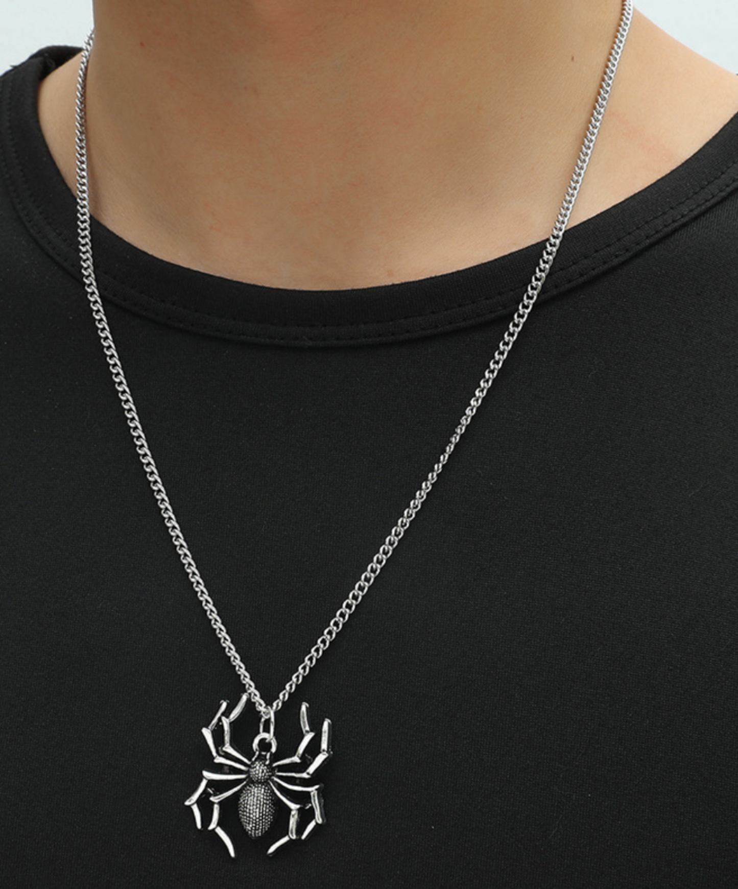 dark gothic spider necklace EN2266