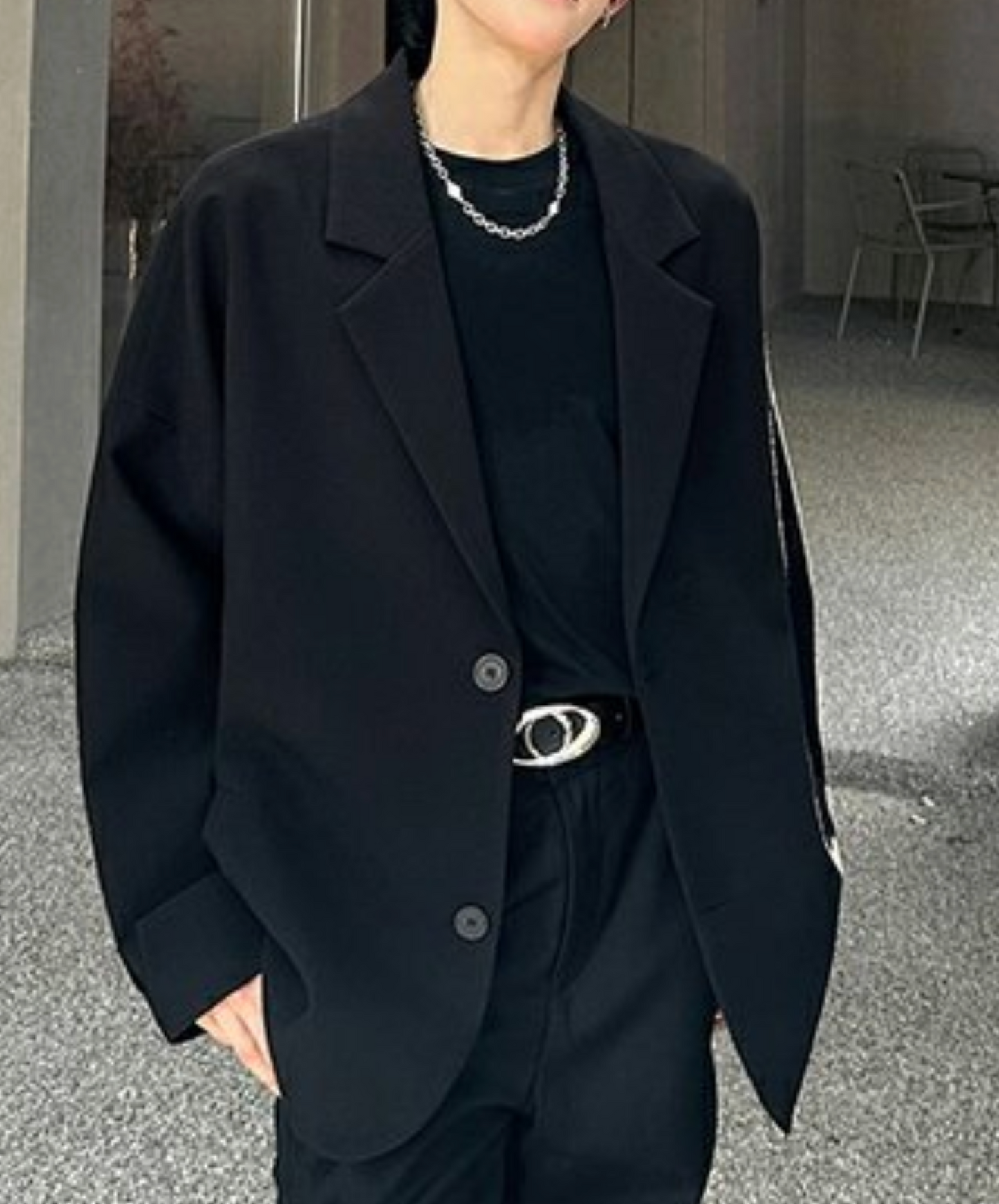 drop shoulder simple jacket EN2457