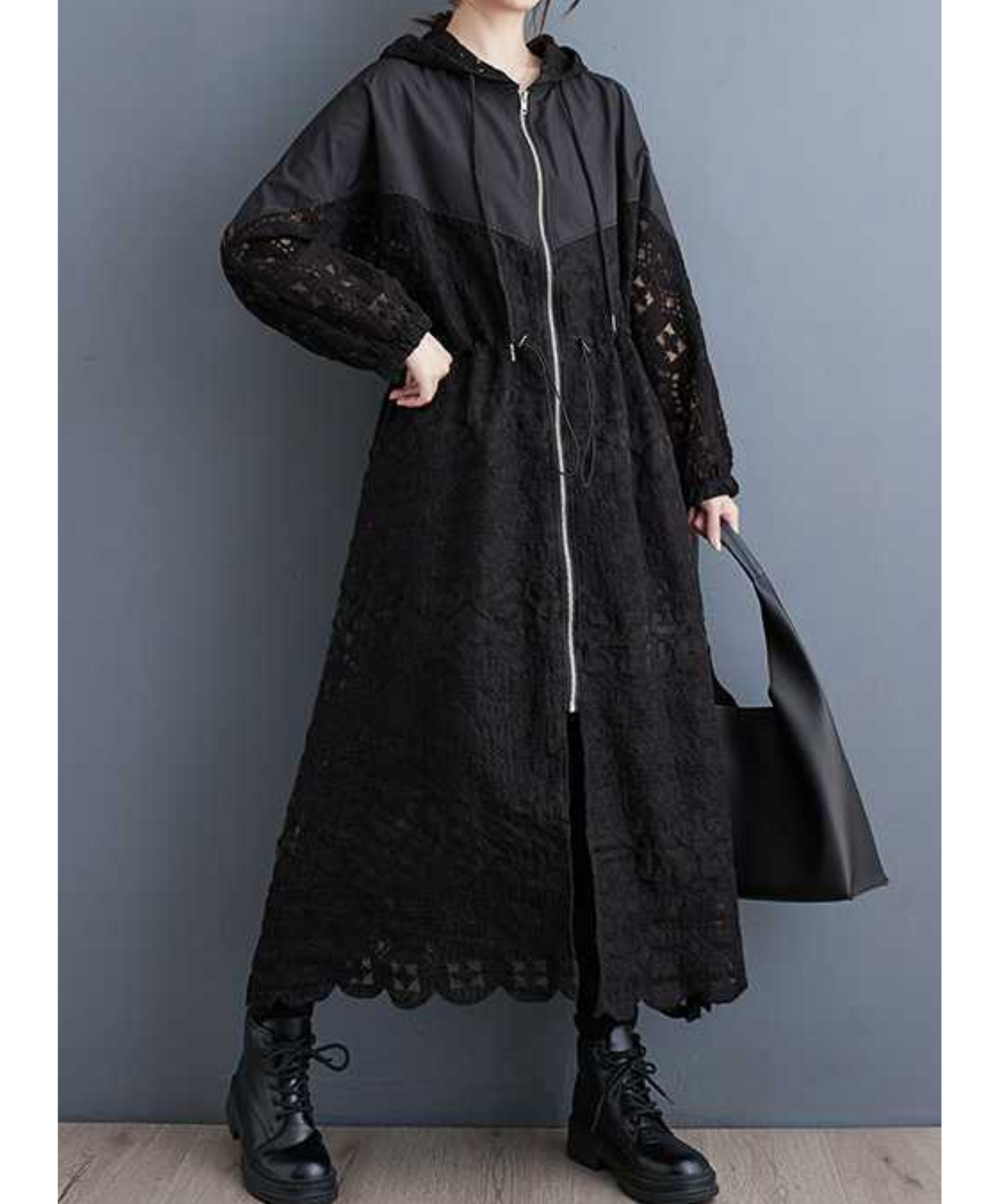 a line lacey hoodie EN2355