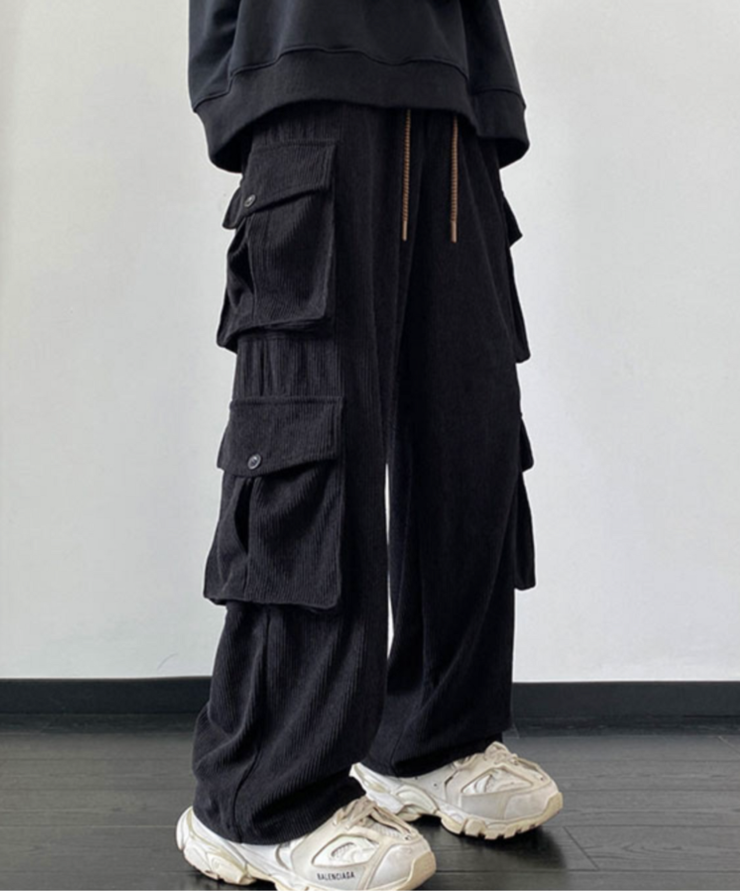 multi-pocket corduroy cargo pants EN2348