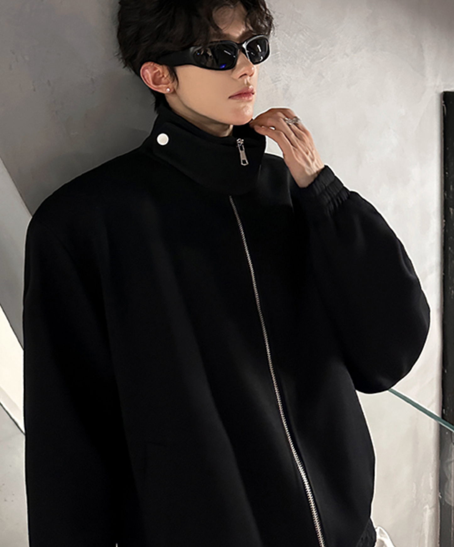 scarf stand collar jacket EN2460