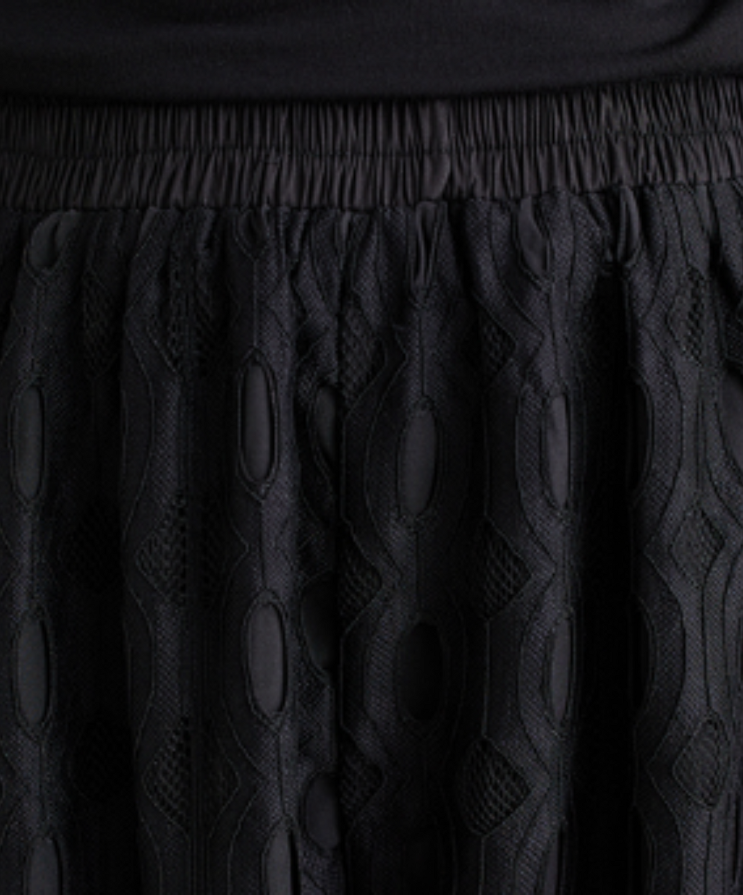 dark solid lace wide leg hakama pants EN2180