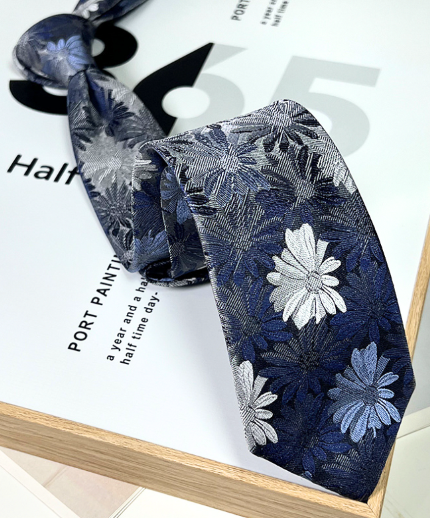 pale blue flower necktie EN1903