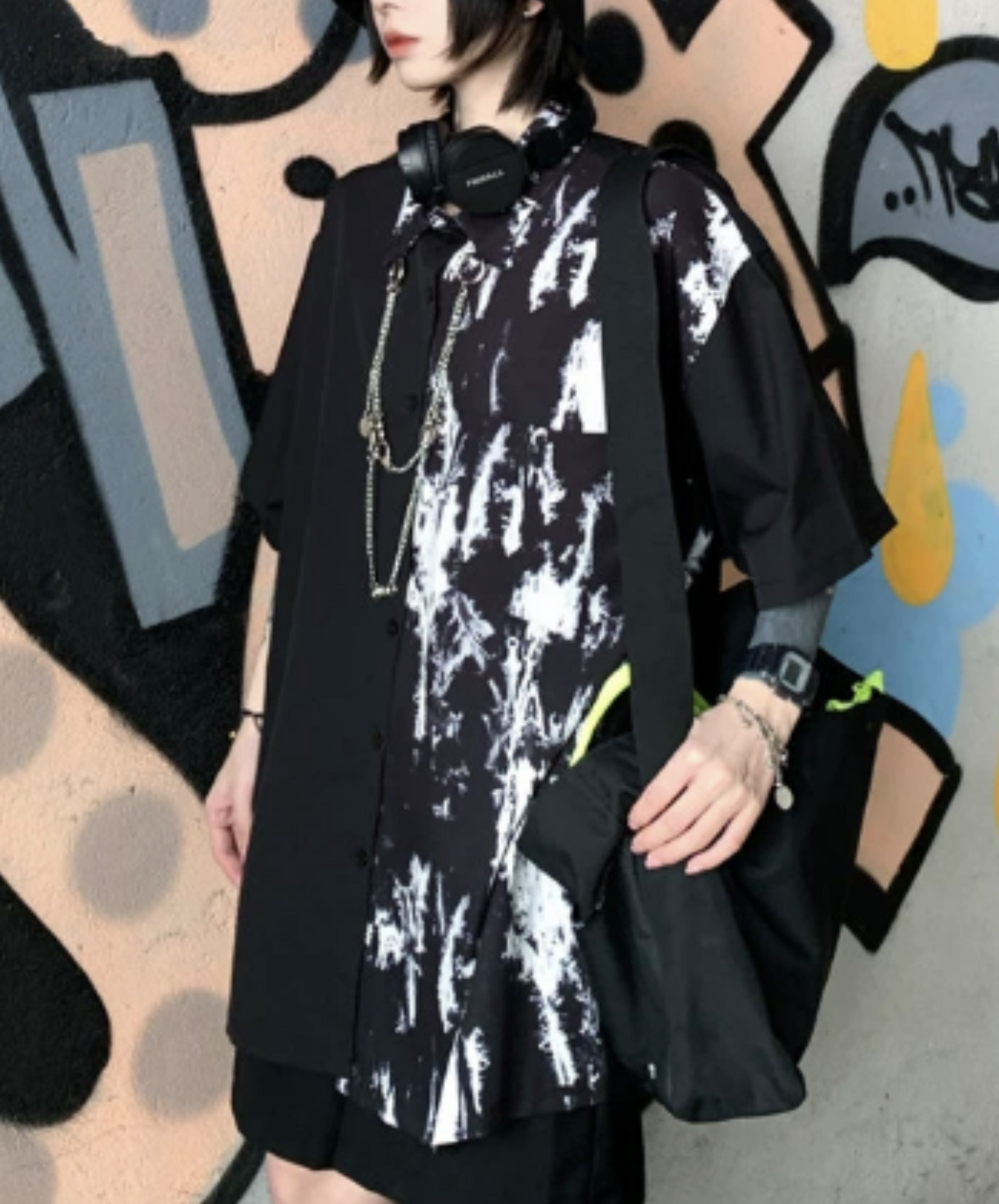 half ink dyeing shirt EN1076