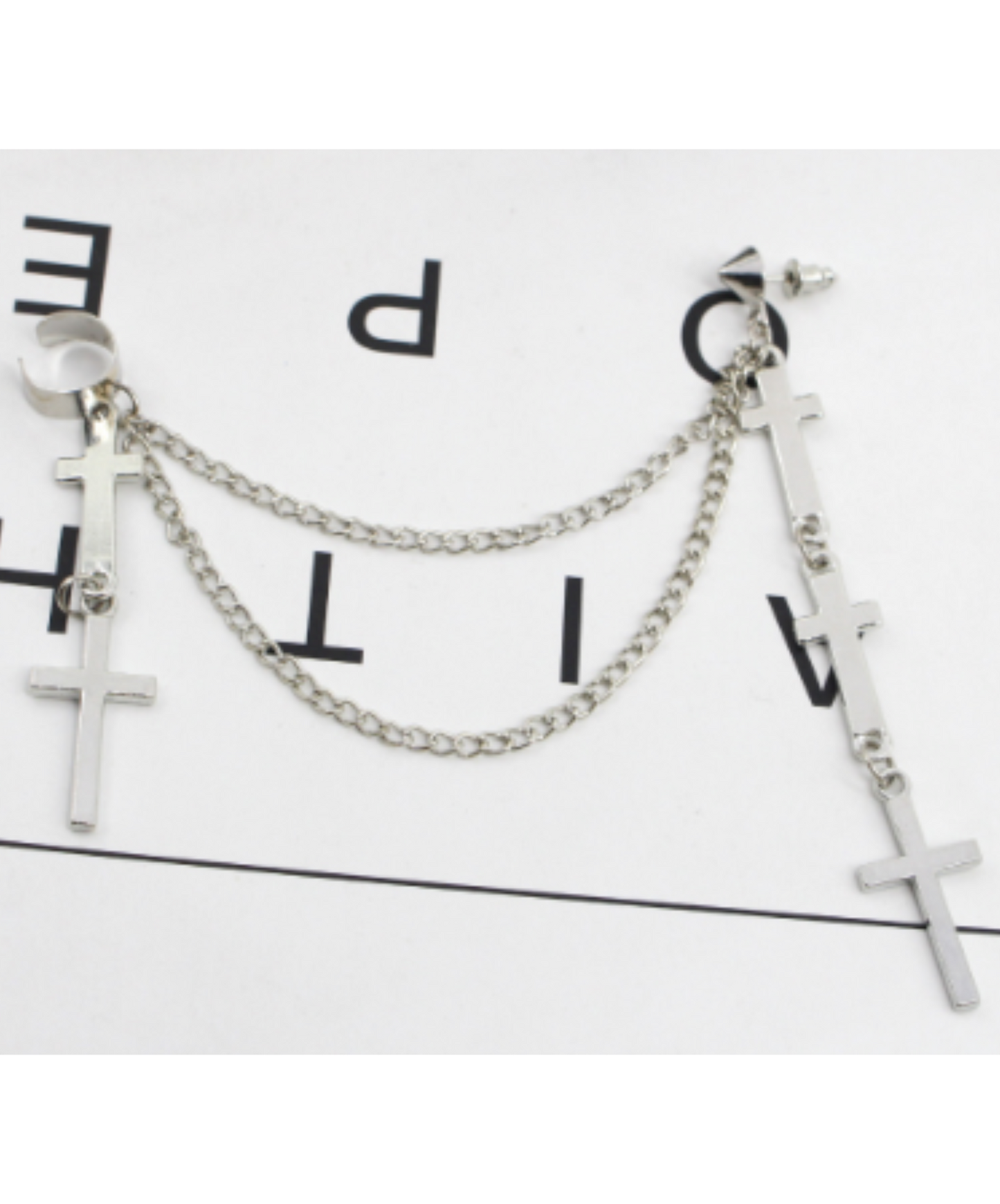 series of crosses earrings & ear cuff EN1962