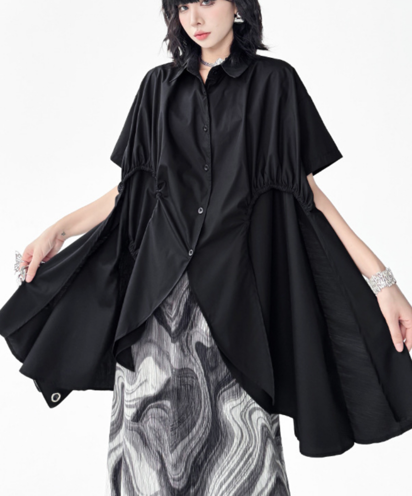dark special browsing design long shirt EN2317