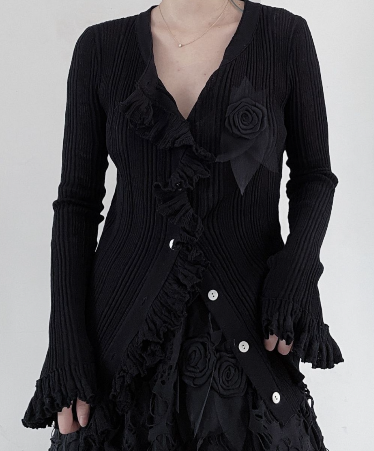 【style47】dark mode outfit set EN1624(cardigan +skirt set)