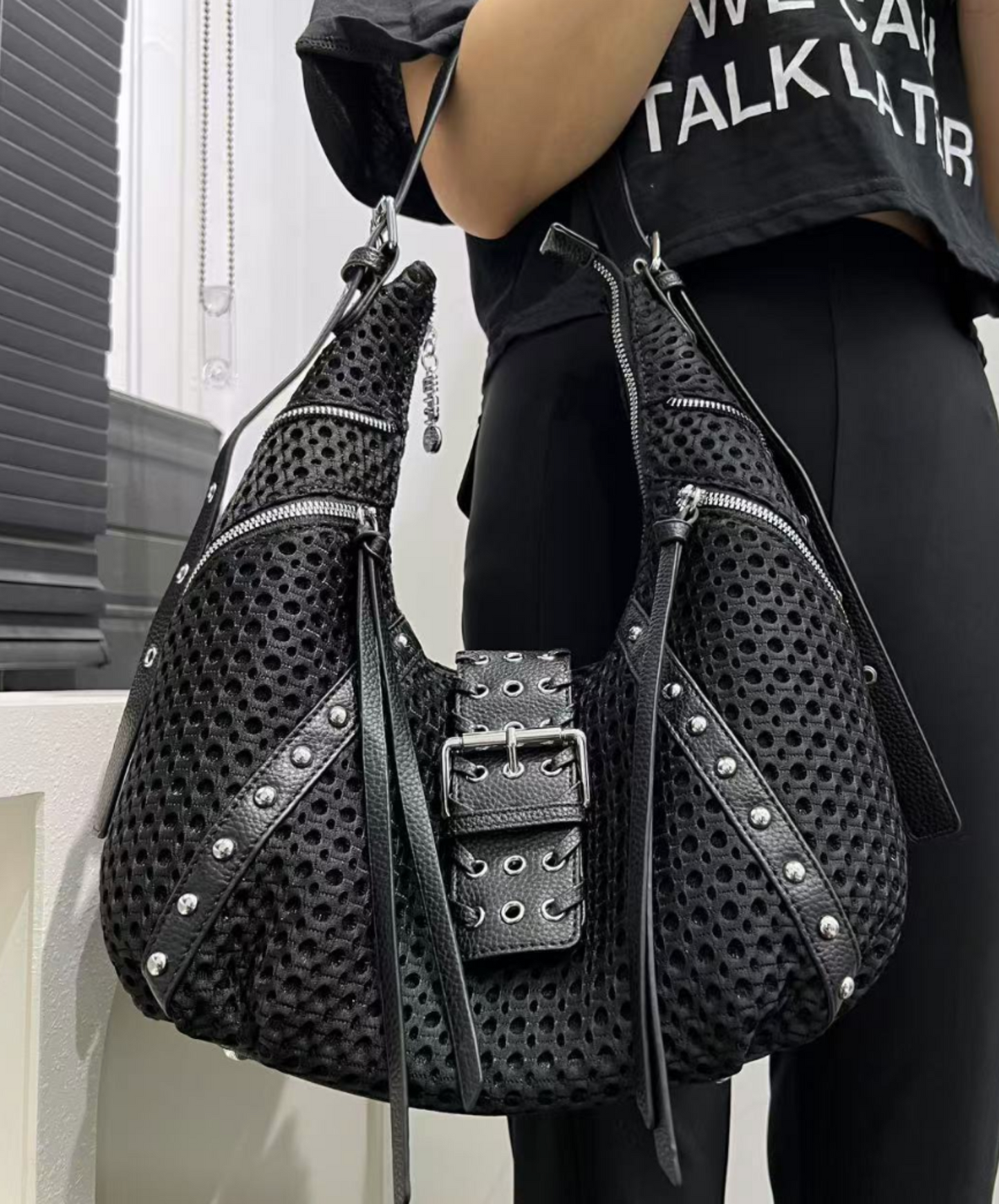 large capacity mesh tote bag EN2303