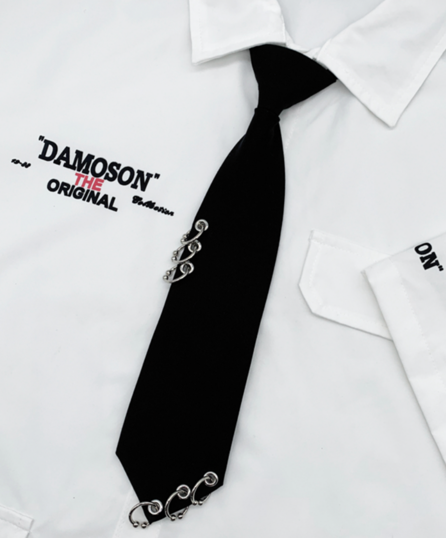 dark hoop decoration necktie EN2350