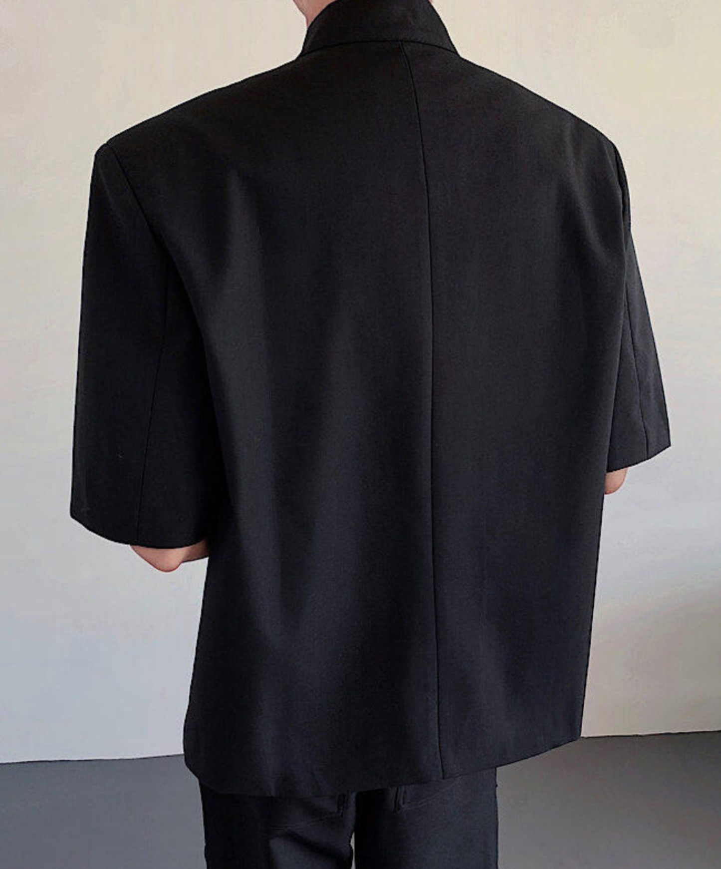 metal button chinese style stand collar shirt EN2100