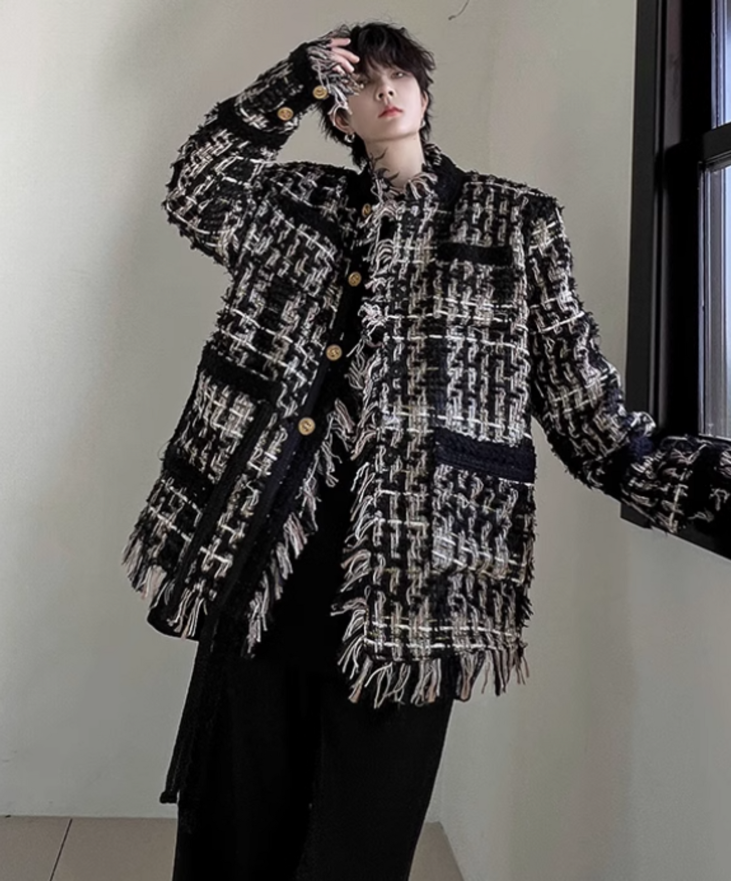 tassel tweed jacket EN1912