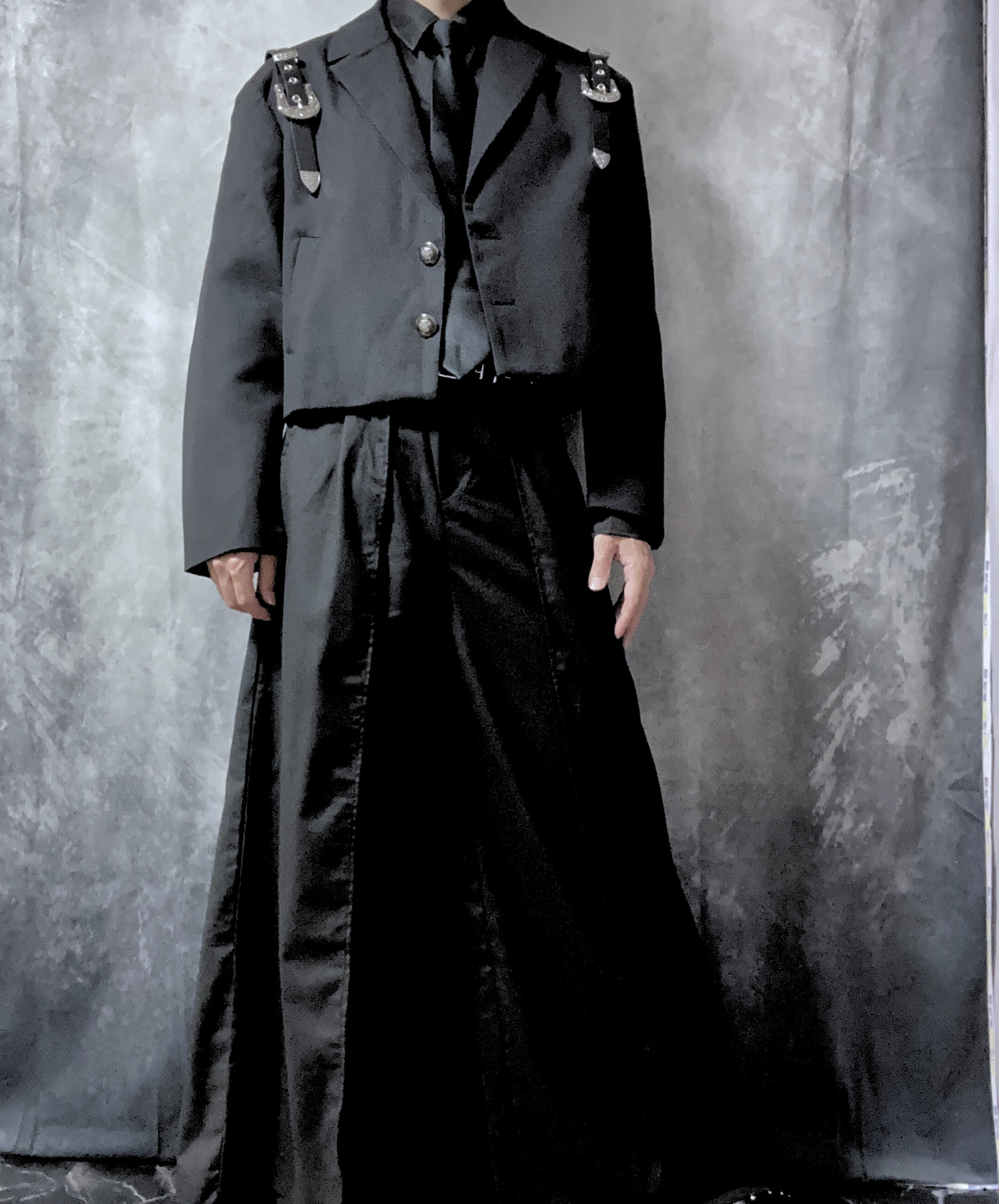 【style54】dark mode outfit set EN1851(jacket + shirt + pants set)