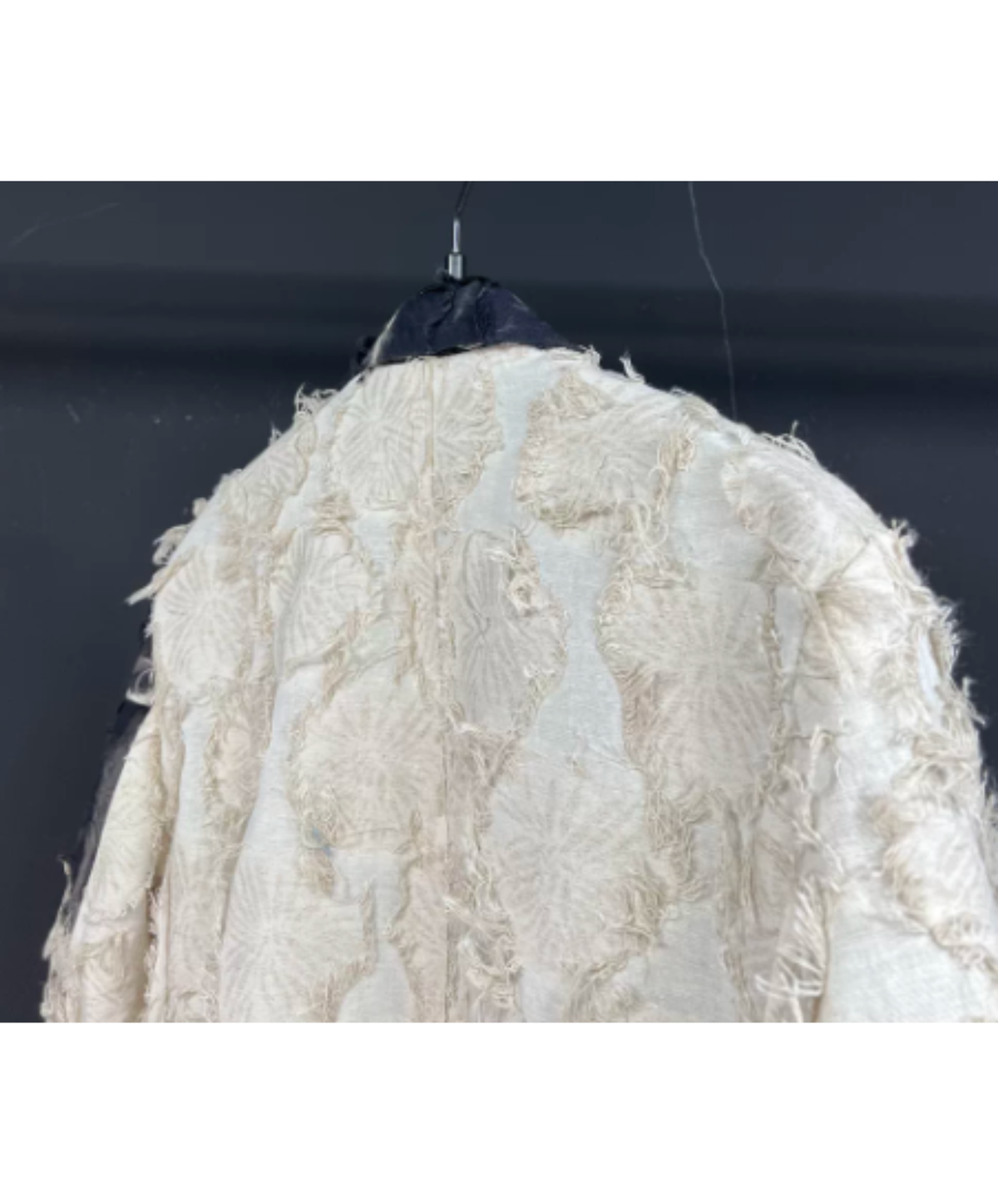 asymmetrical frayed finish jacket EN3220