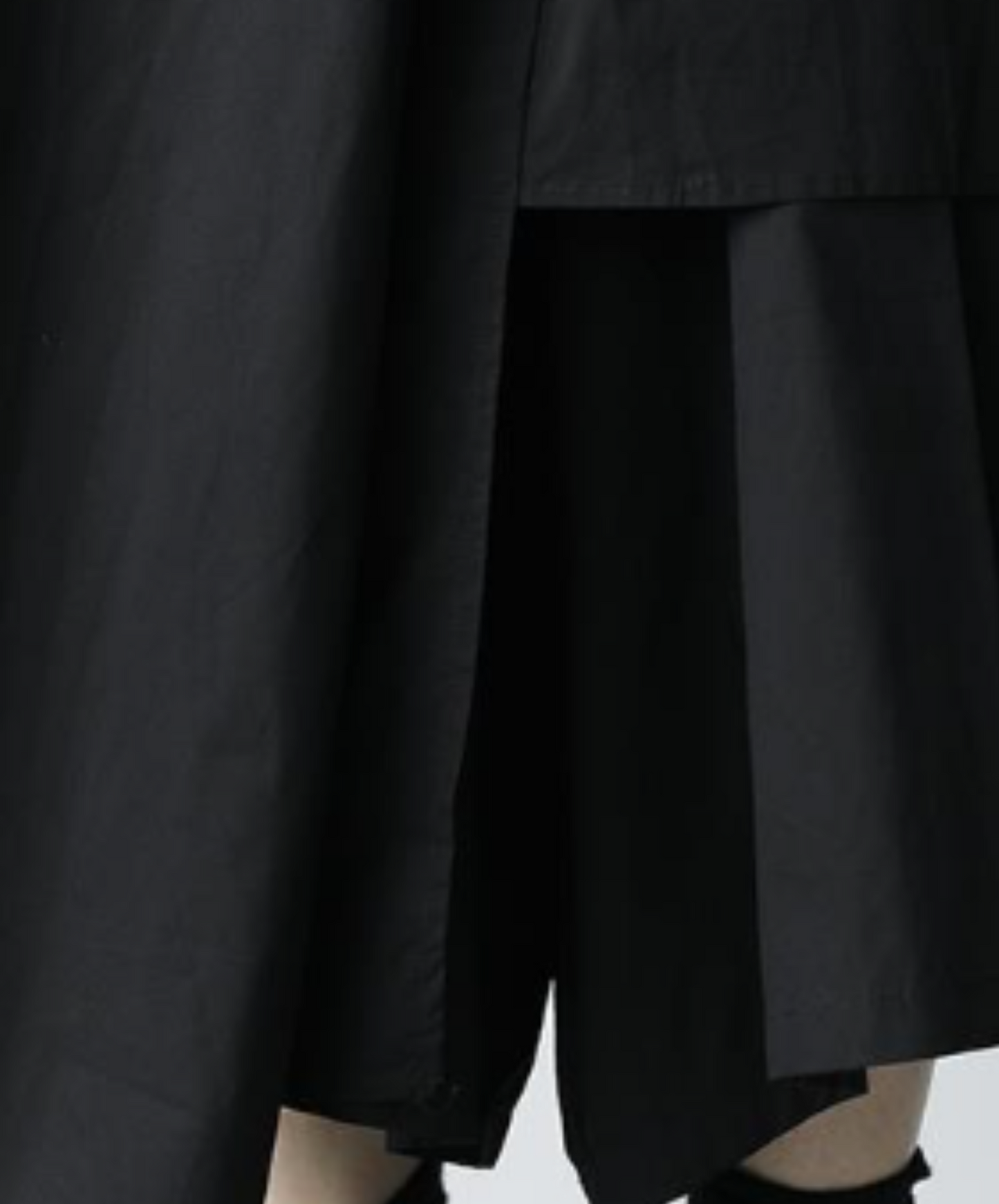 asymmetric high waist with culottes skirt EN1298