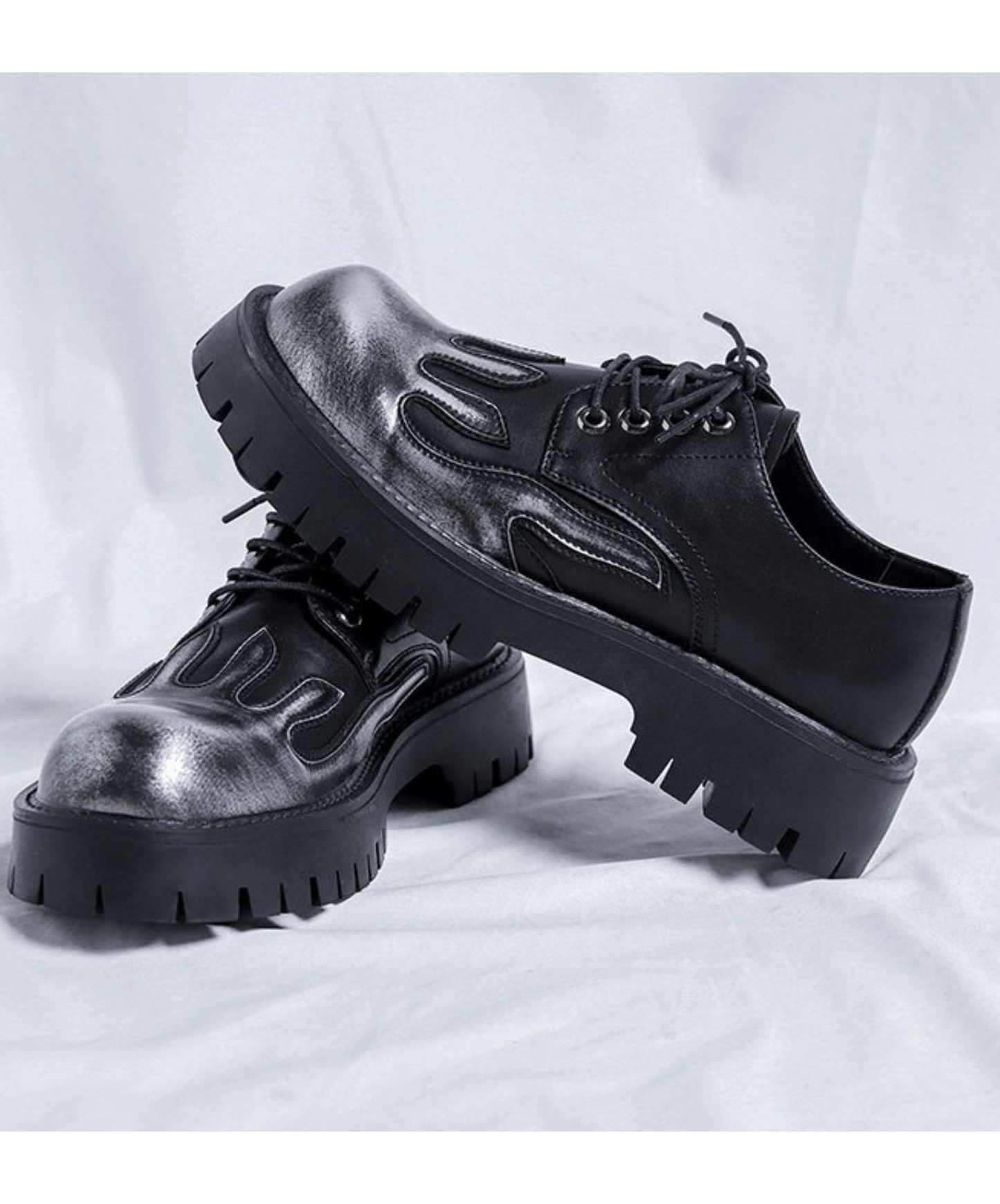 heat haze design lace-up shoes EN2379