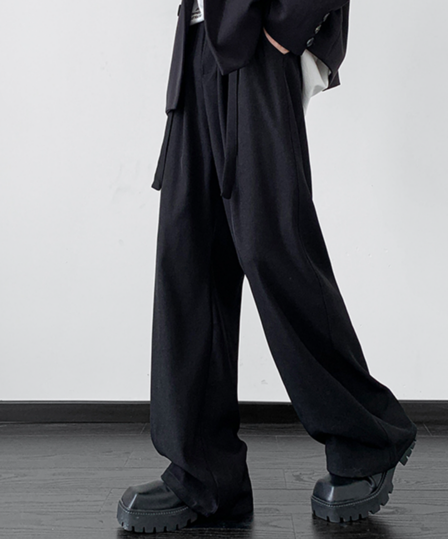 wide thin with waist strap pants EN1684