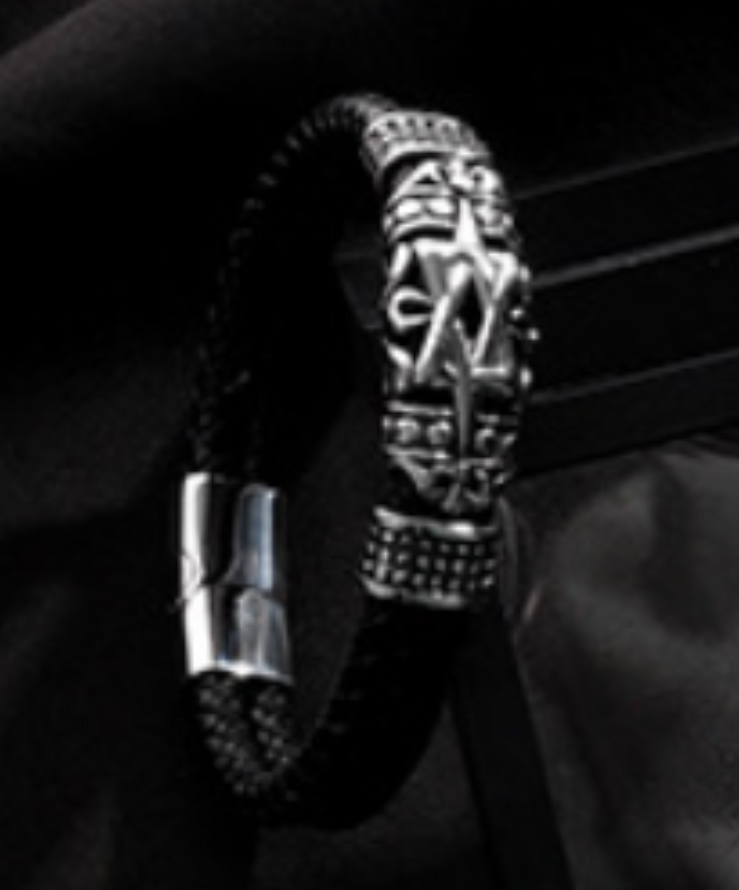 hexagram motif mixed materials bracelet EN2297